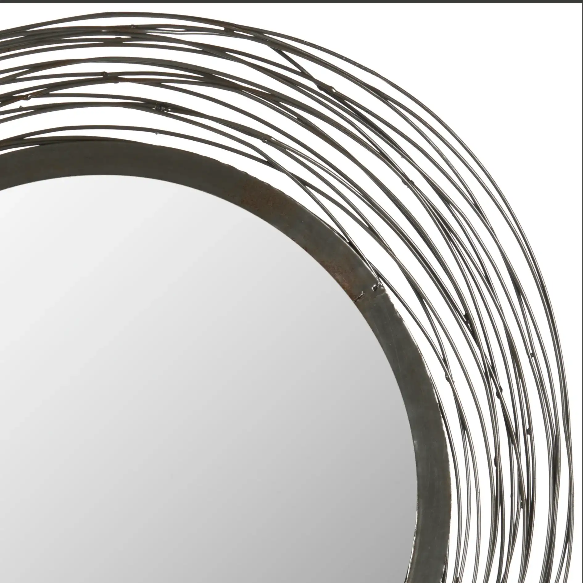 Wired Mirror in Natural in a styled room