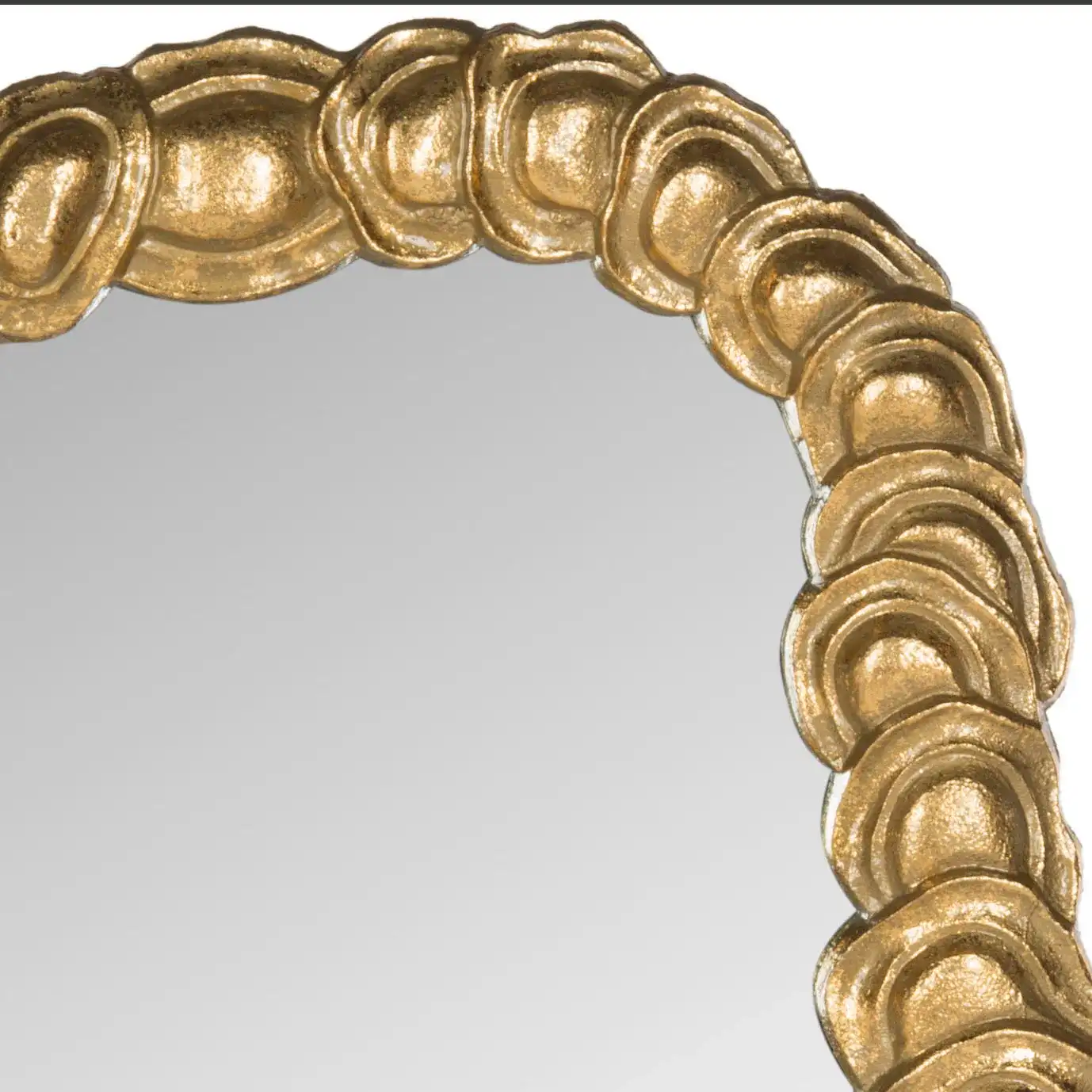 Garland Mirror in Antique Gold in a styled room