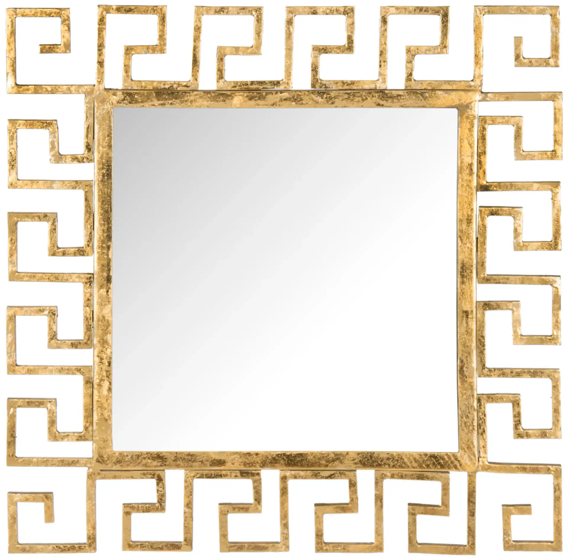Calliope Greek Key Mirror in Antique Gold