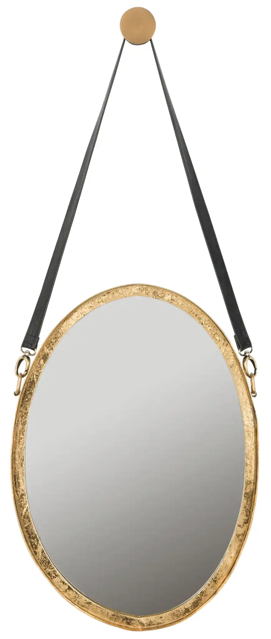 Pembroke Strap Mirror in Antique Gold