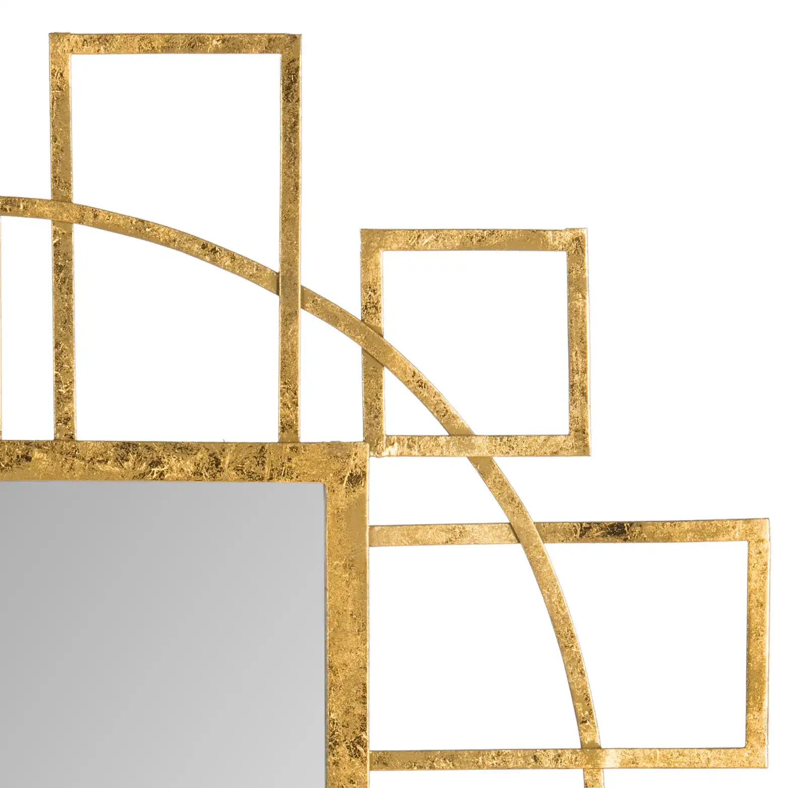 Matrix Mirror in Gold in a styled room