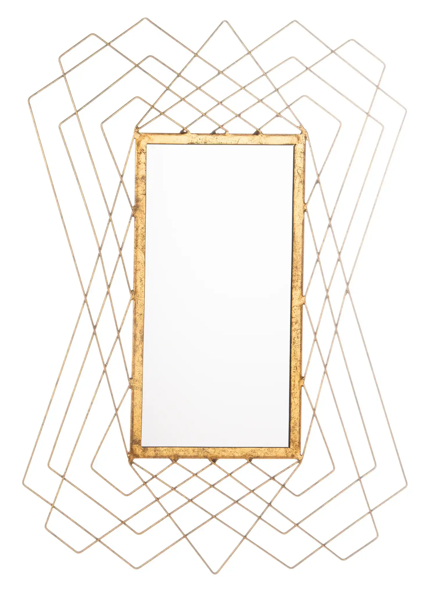 Hazelton Mirror in Gold Foil