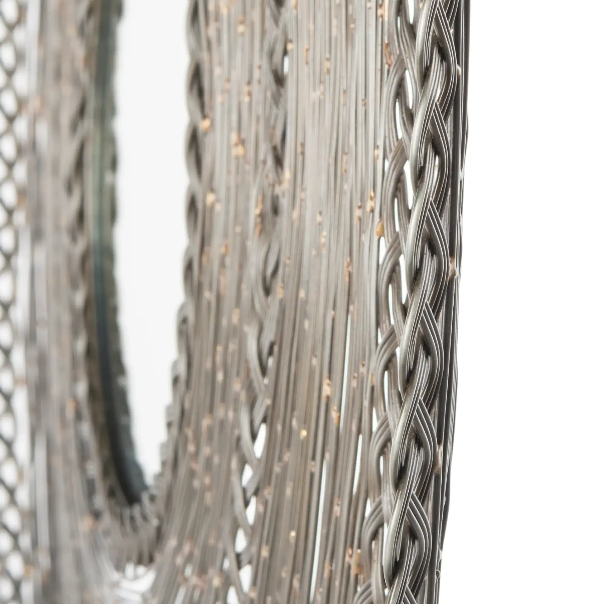 Dalston Mirror in Zinc Finish in a styled room