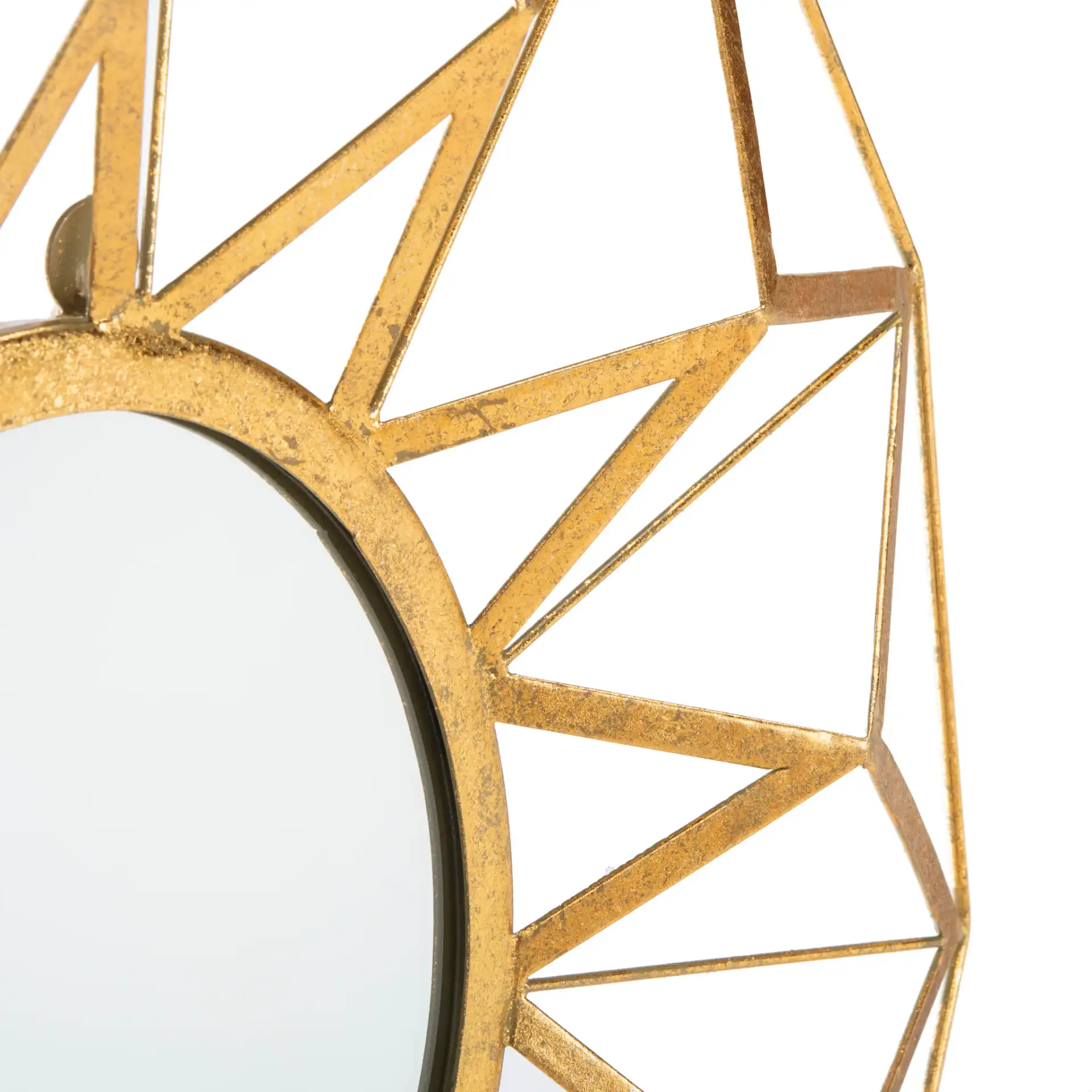 Kilburn Mirror in Gold Foil in a styled room