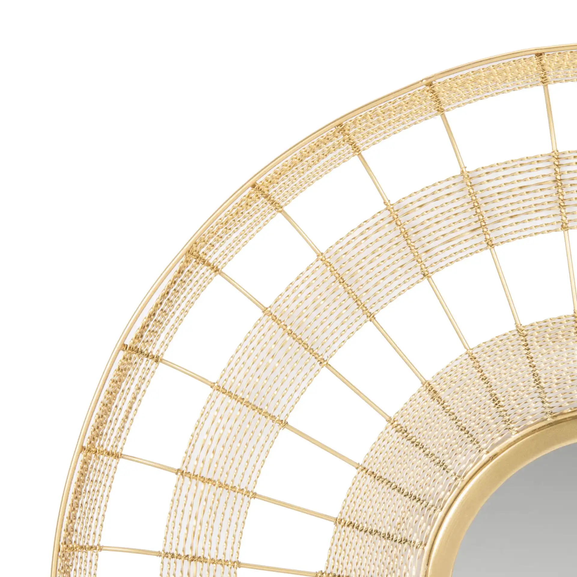 Acton Mirror in Shiny Brass Finish in a styled room