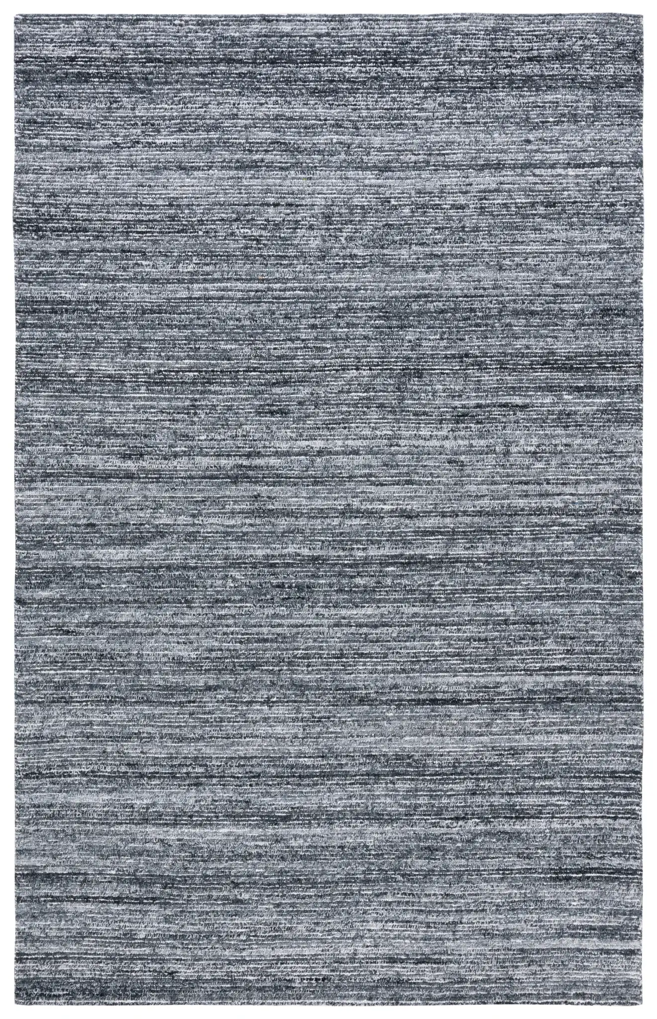 Mirage Ribbed Hand-Tufted Rug in Dark Gray / Ivory