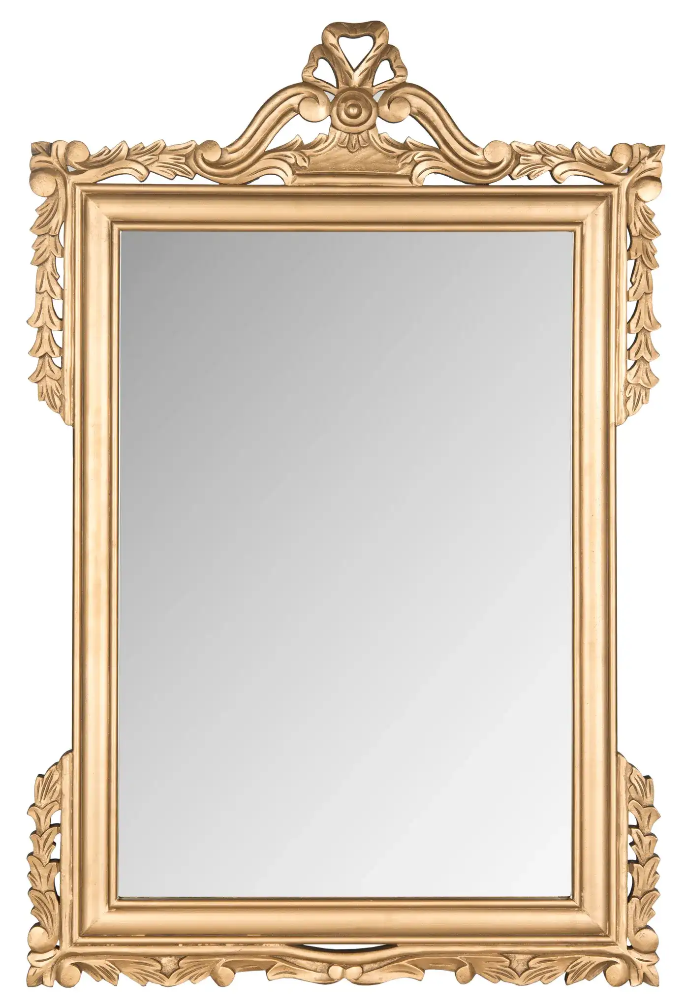 Pediment Mirror in Gold