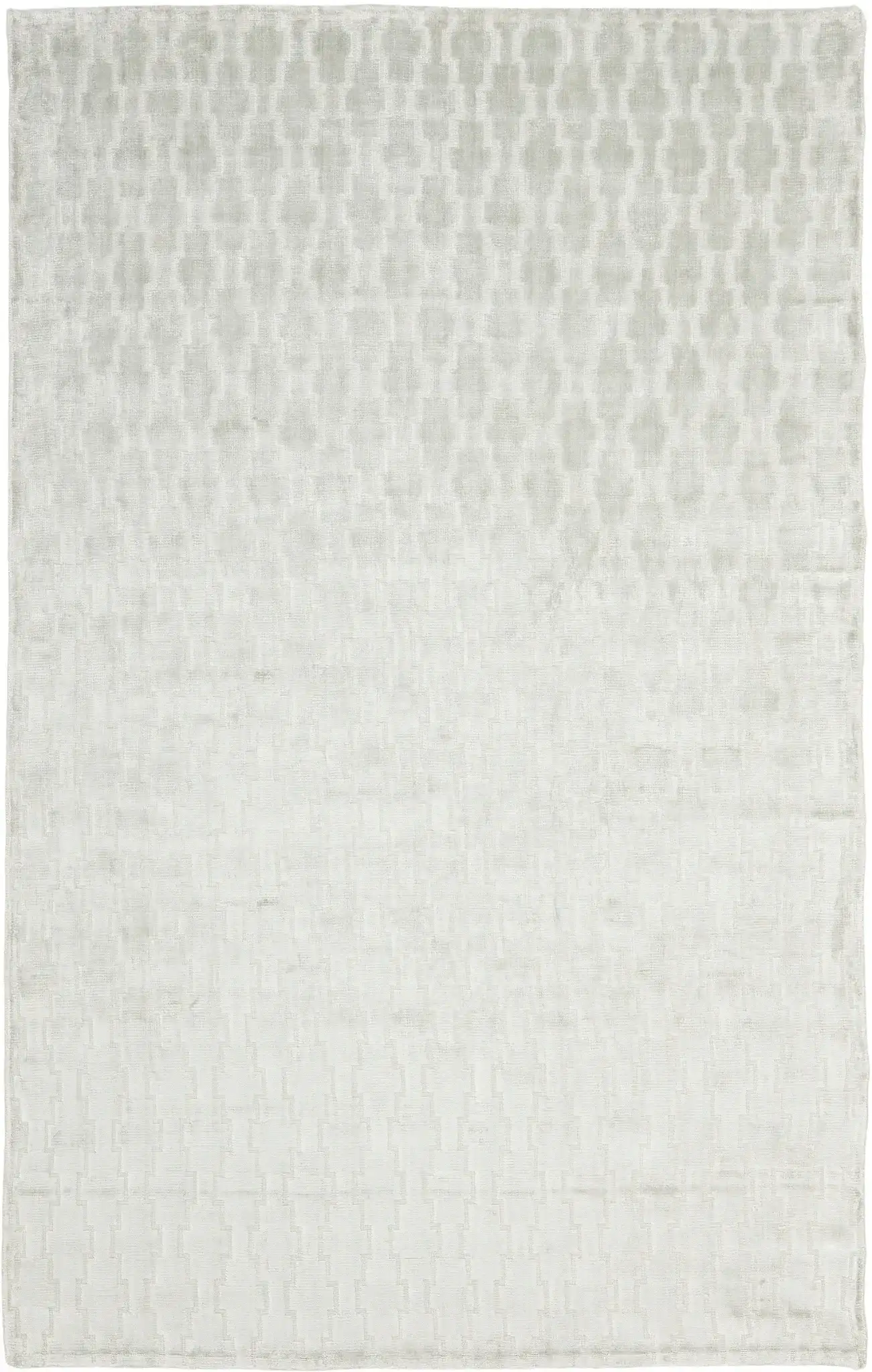 Mirage Interlocking Grid Hand-Loomed Rug in Gray