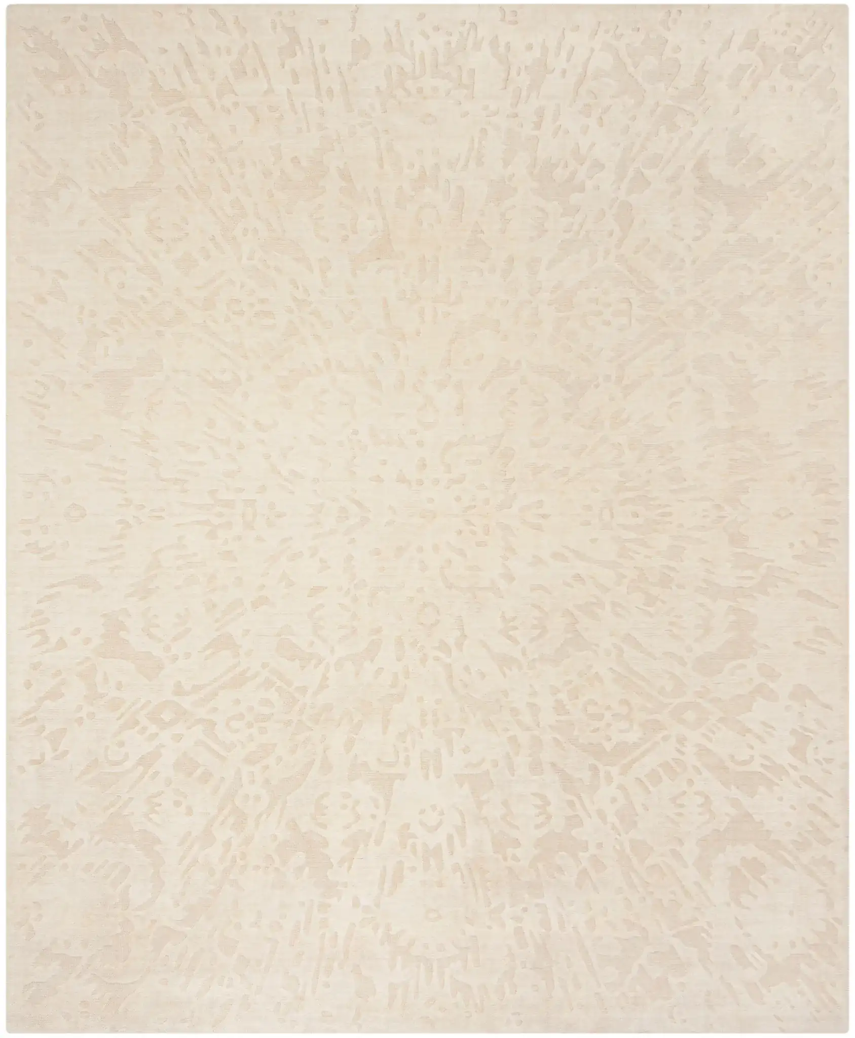Mirage Radial Burst Hand-Loomed Rug in Beige