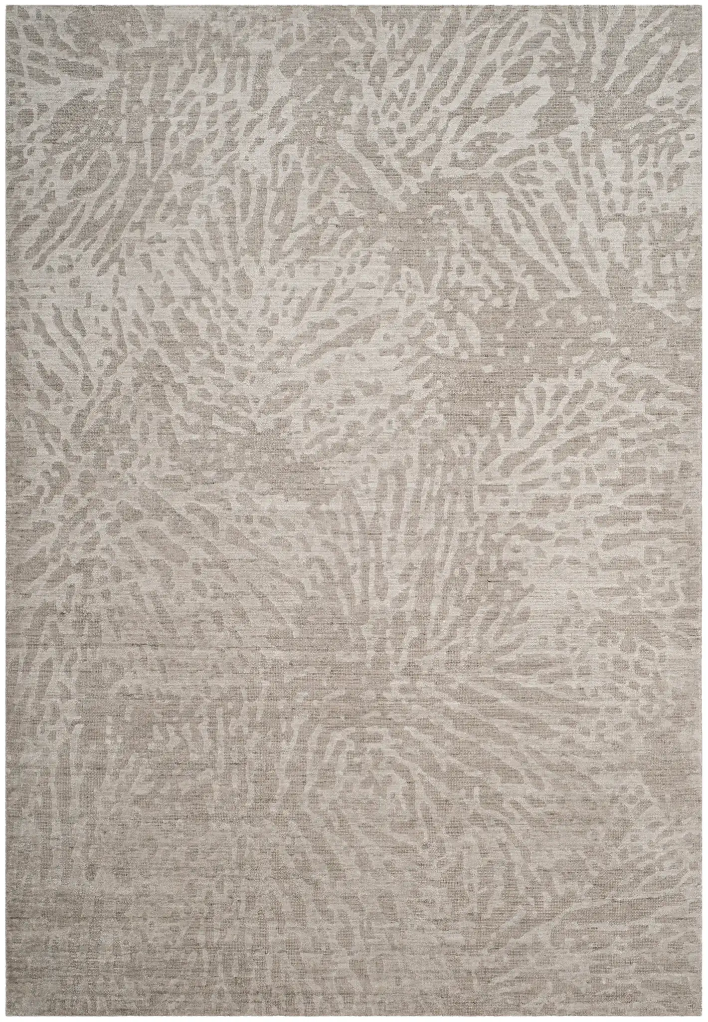 Mirage Coral Hand-Loomed Rug in Gray