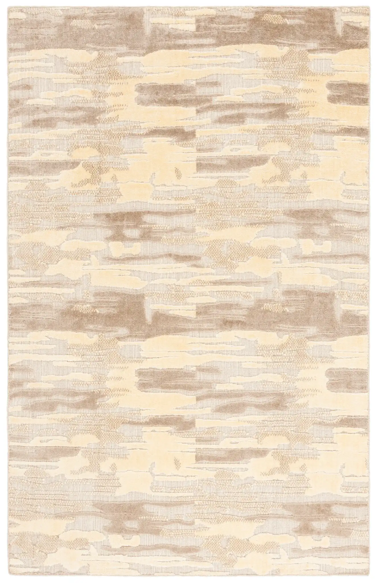 Mirage Abstract Stripe Hand-Loomed Rug in Brown / Gray