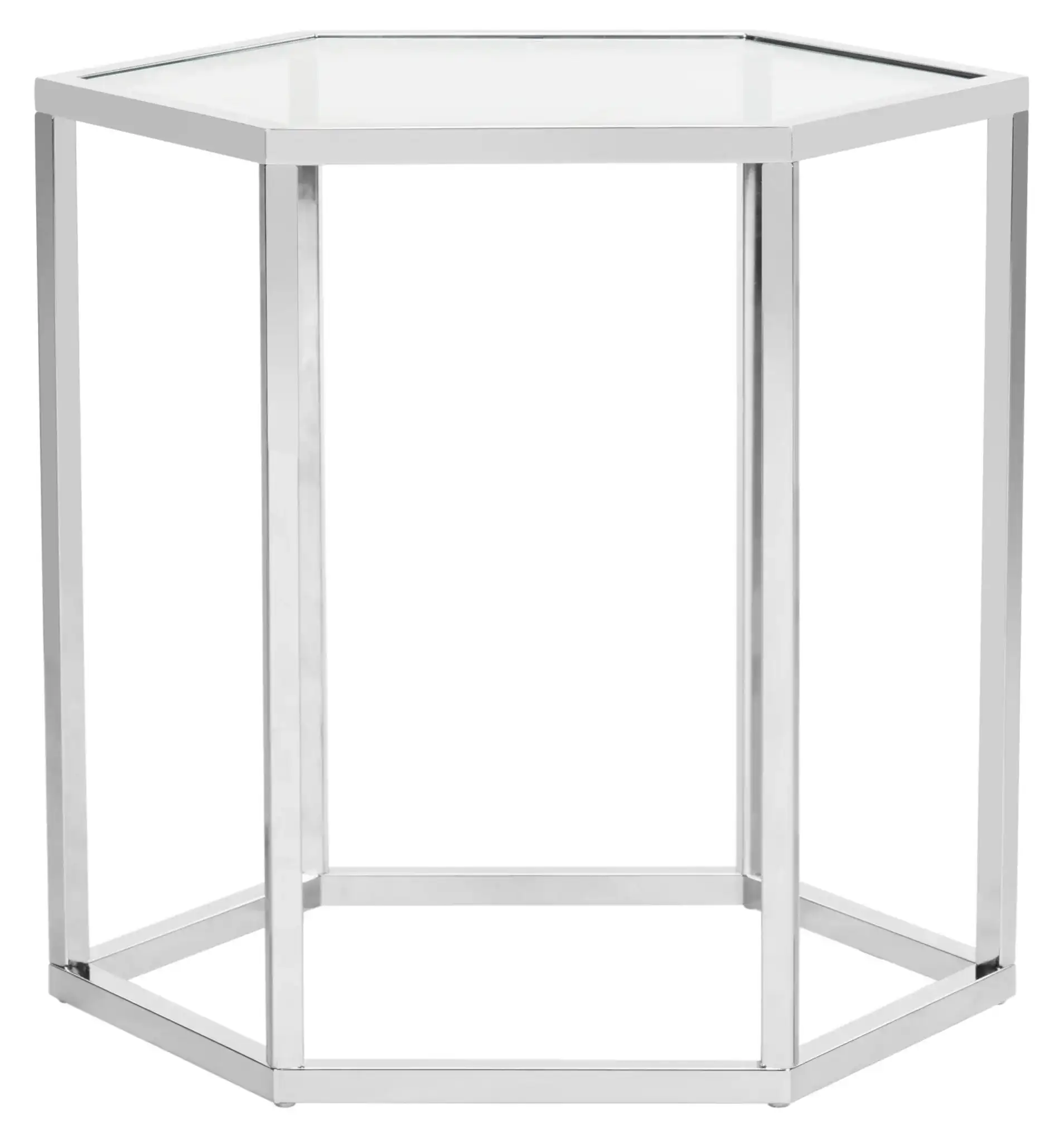 Teagan End Table in Chrome