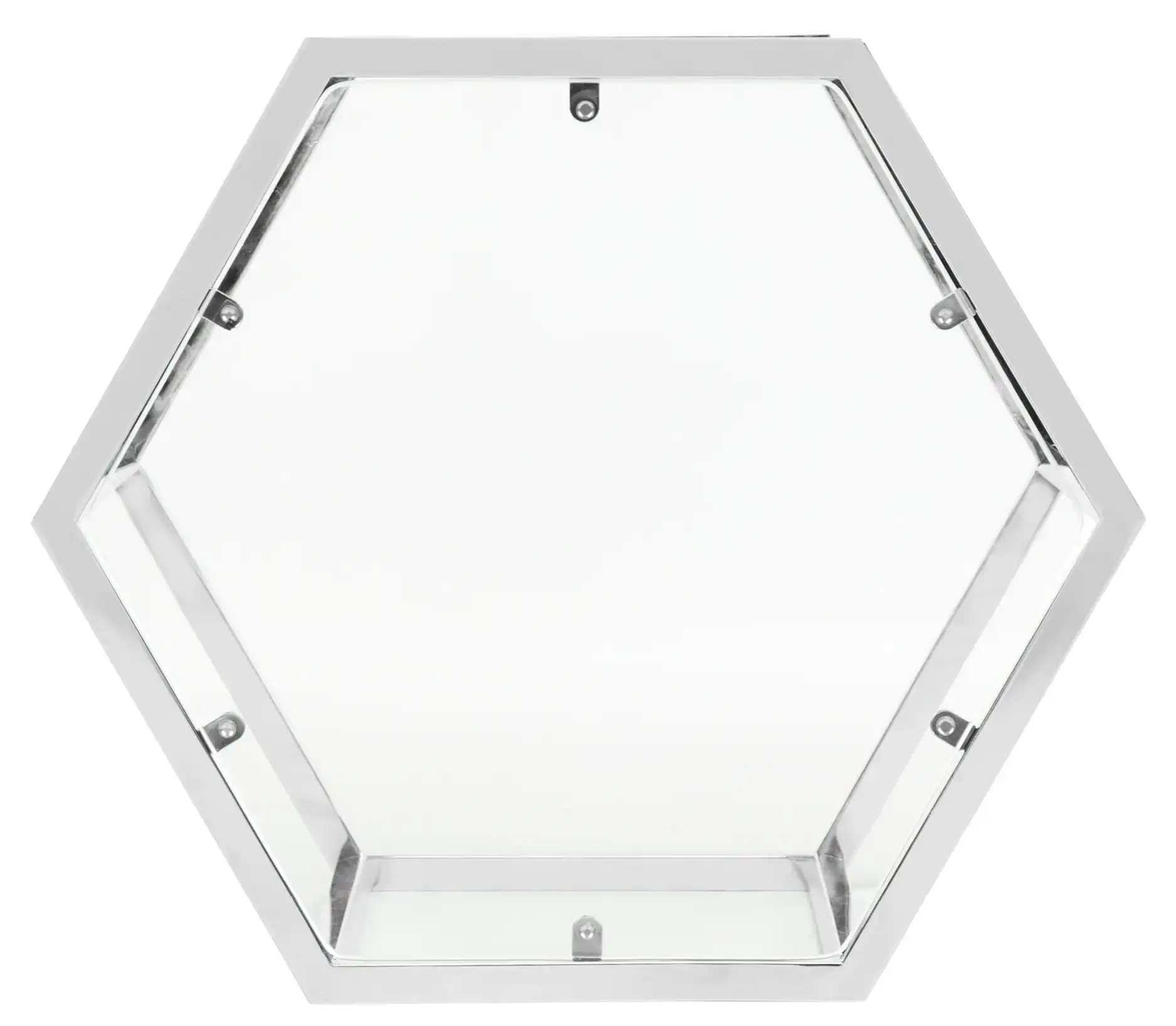 Teagan End Table in Chrome, detail view