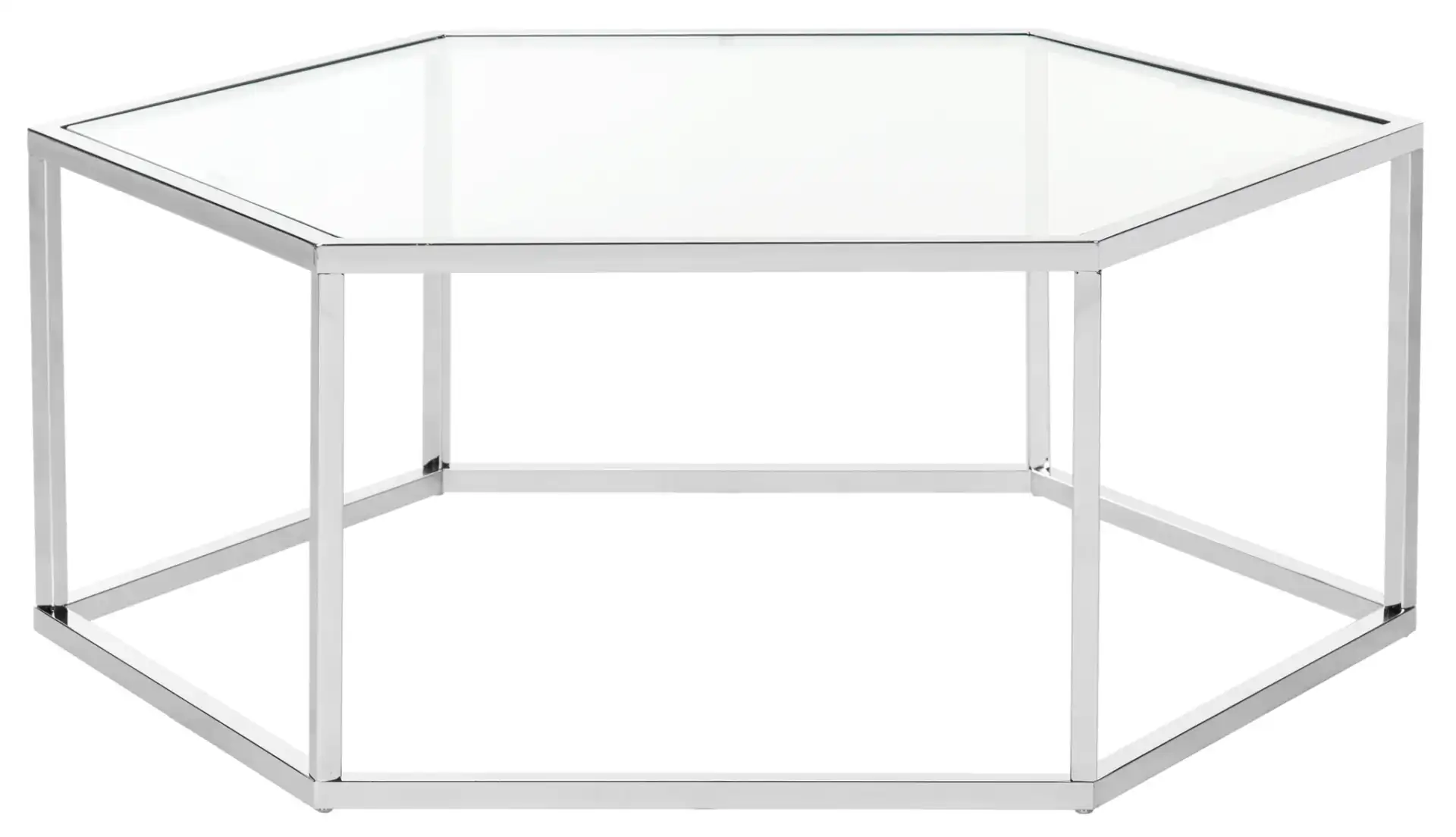Eliana Coffee Table in Chrome, detail view