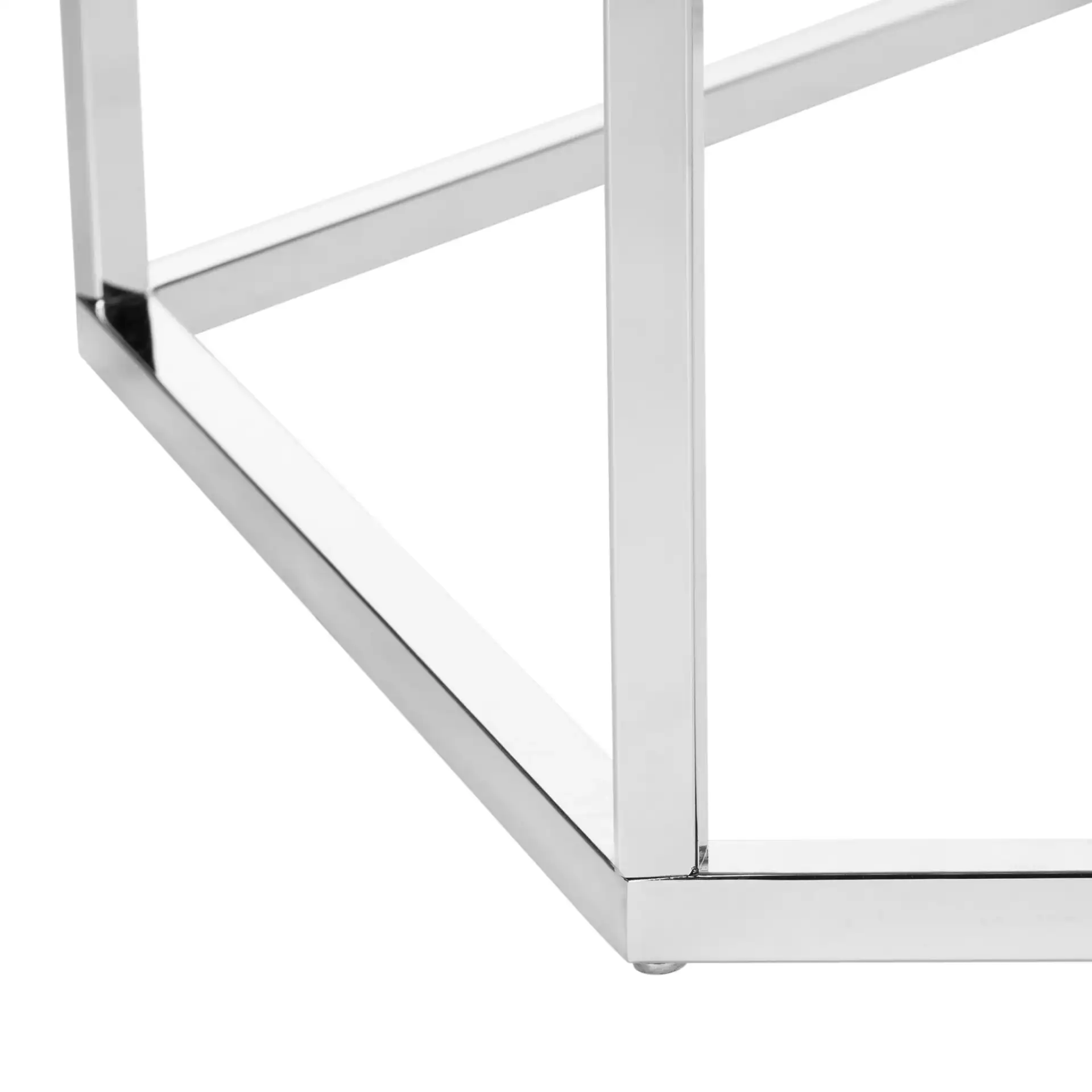 Eliana Coffee Table in Chrome, detail view