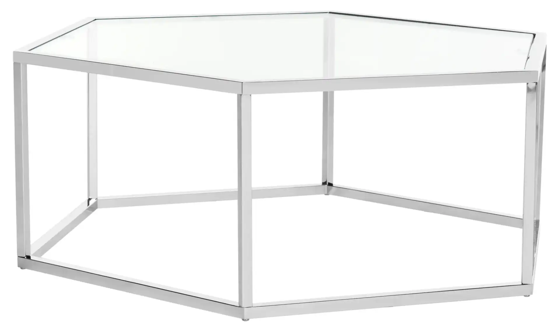 Eliana Coffee Table in Chrome, detail view