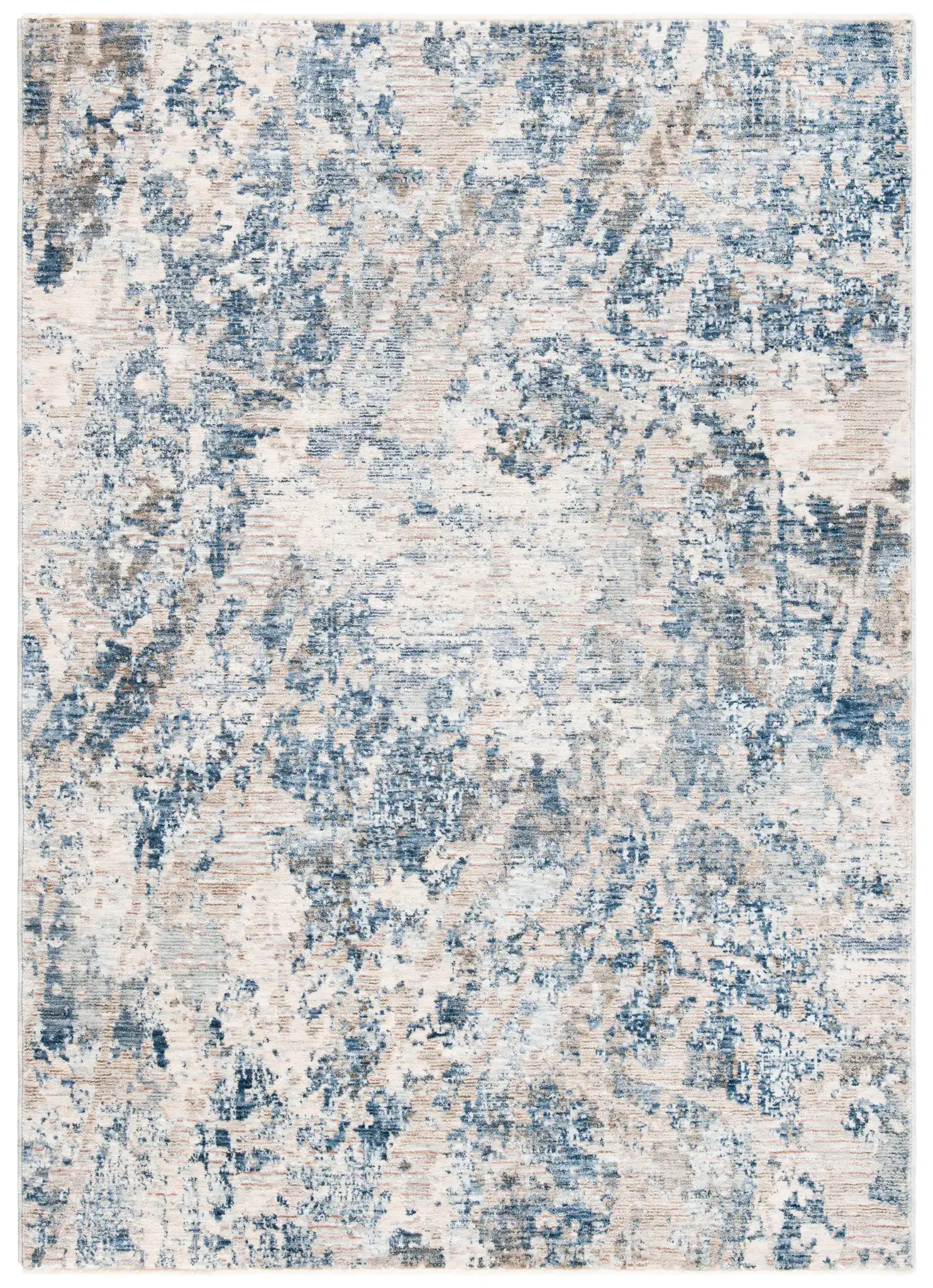 Moondust Textured Abstract Rug in Gray / Blue