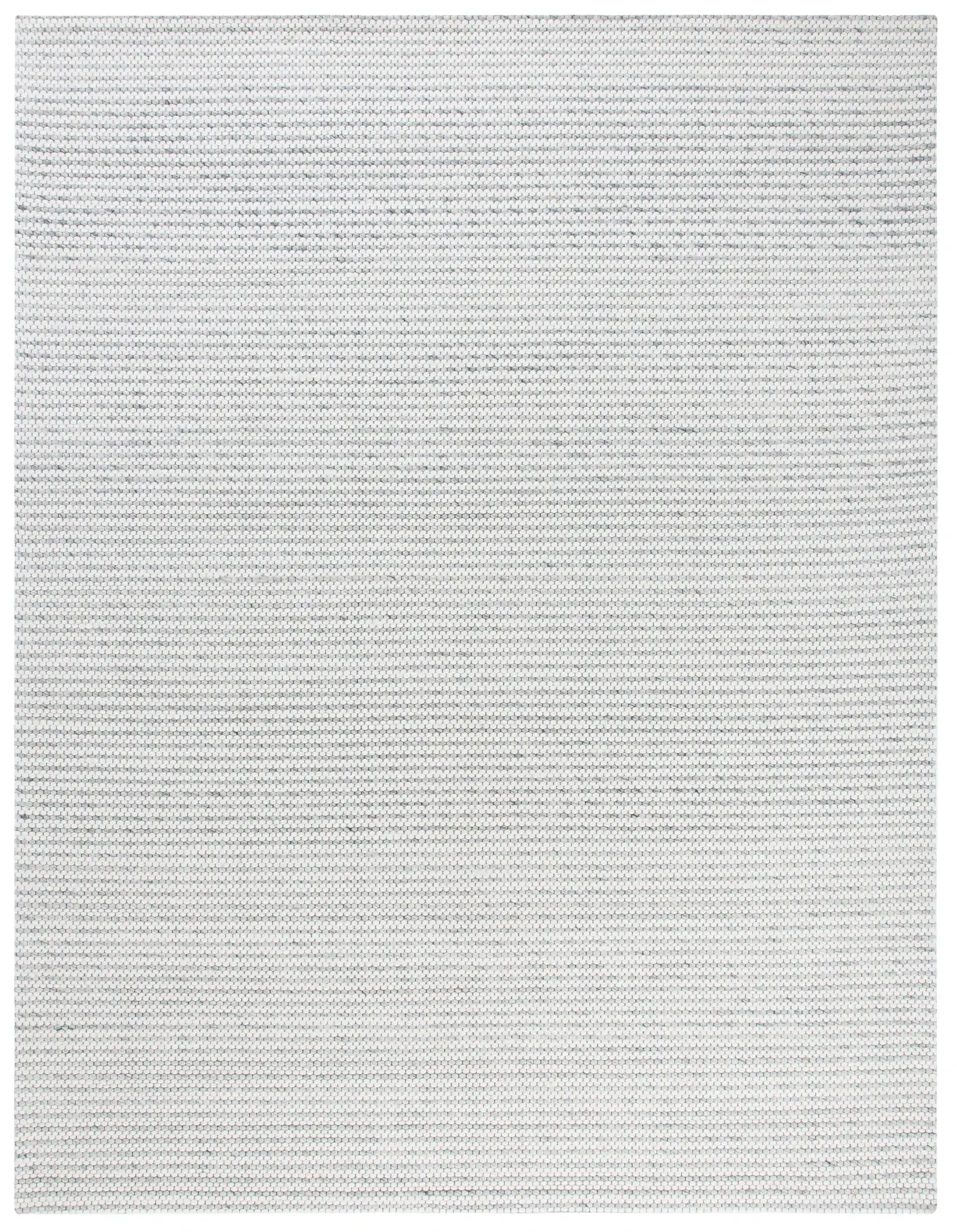 Marbella Textured Solid Flatweave Wool Rug in Light Gray / Ivory