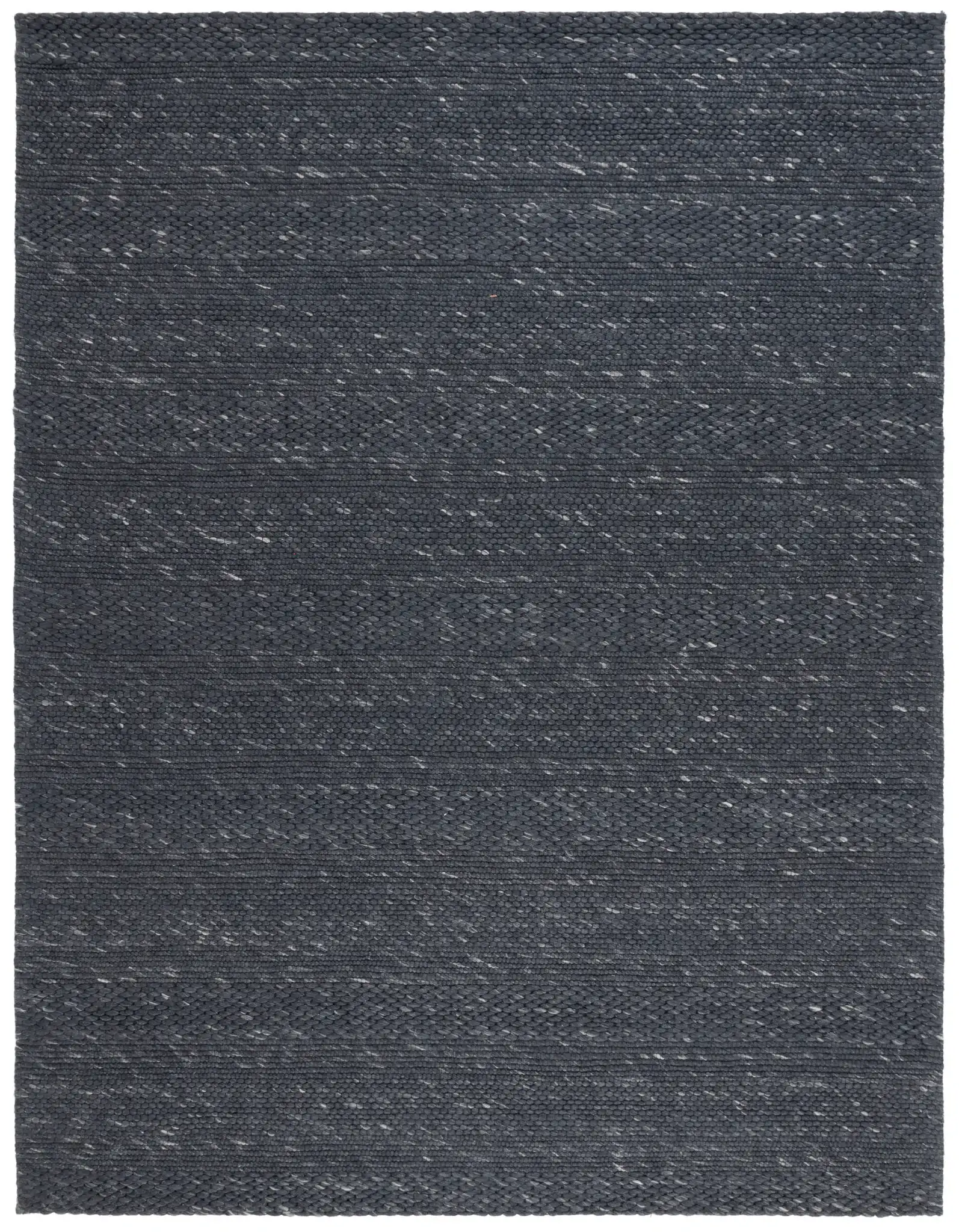 Marbella Speckled Ribbed Hand-Loomed Rug in Charcoal