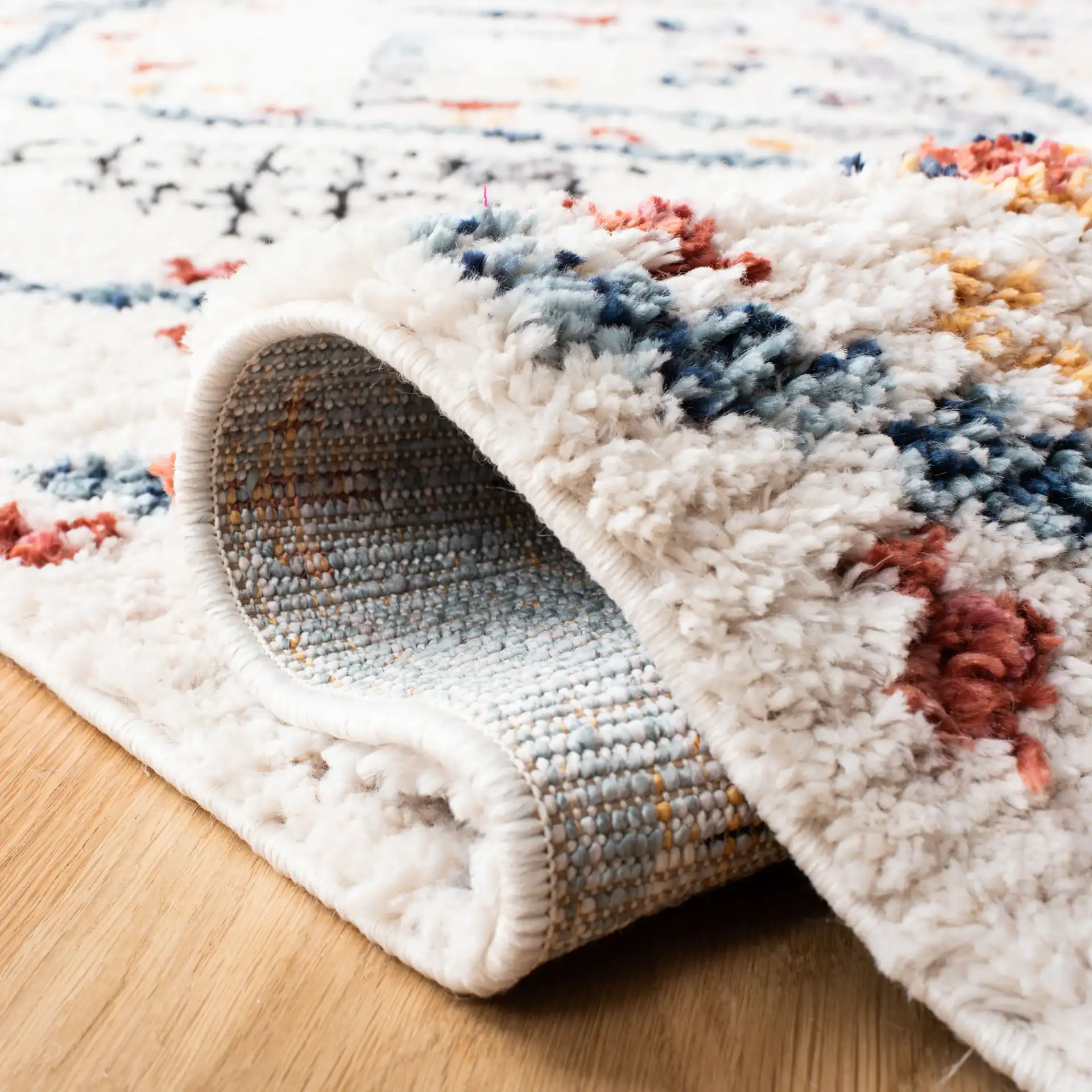 Morocco Diamond Lattice Rug in Morocco Diamond Lattice Rug in a styled room