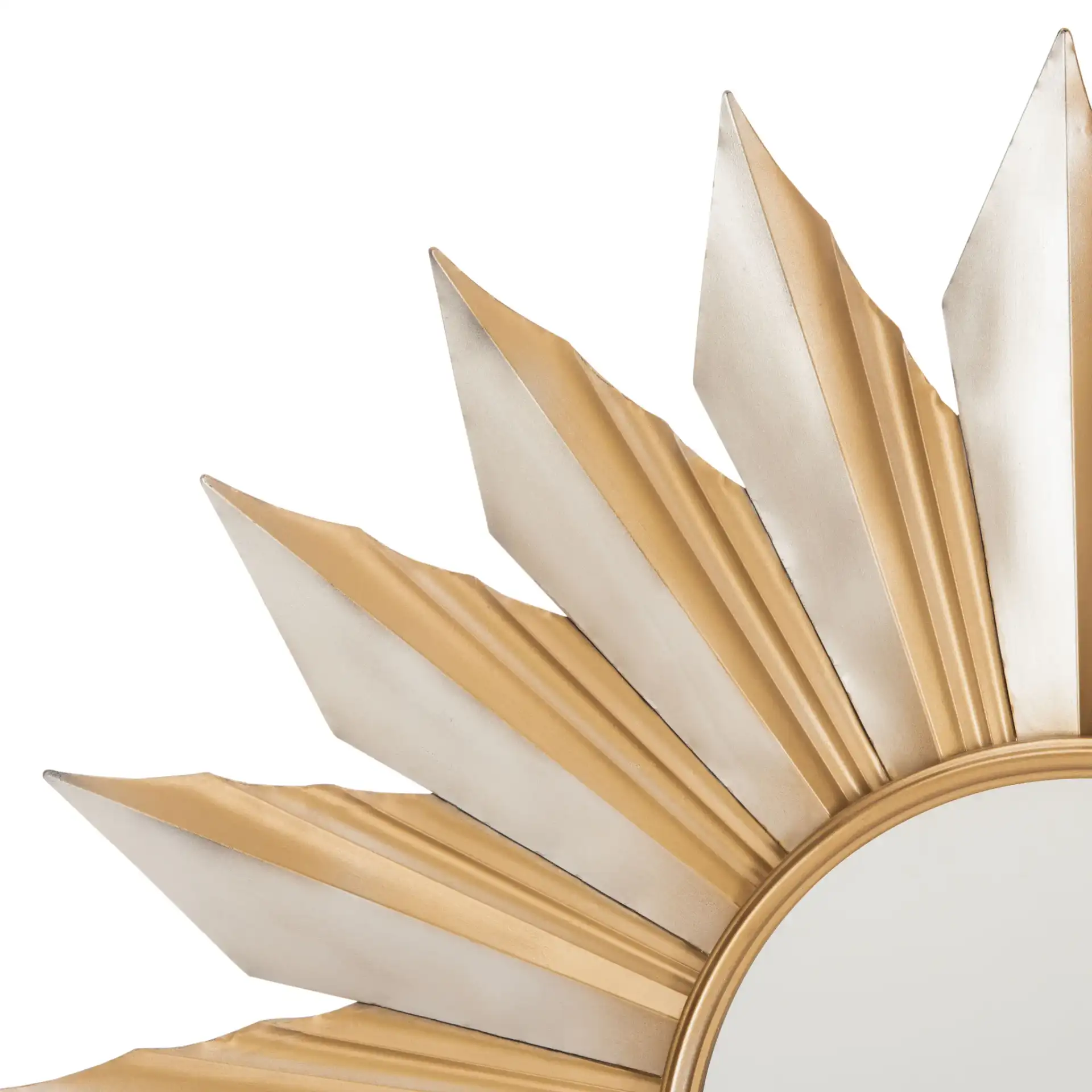 Bianca Sunburst Mirror in Gold in a styled room