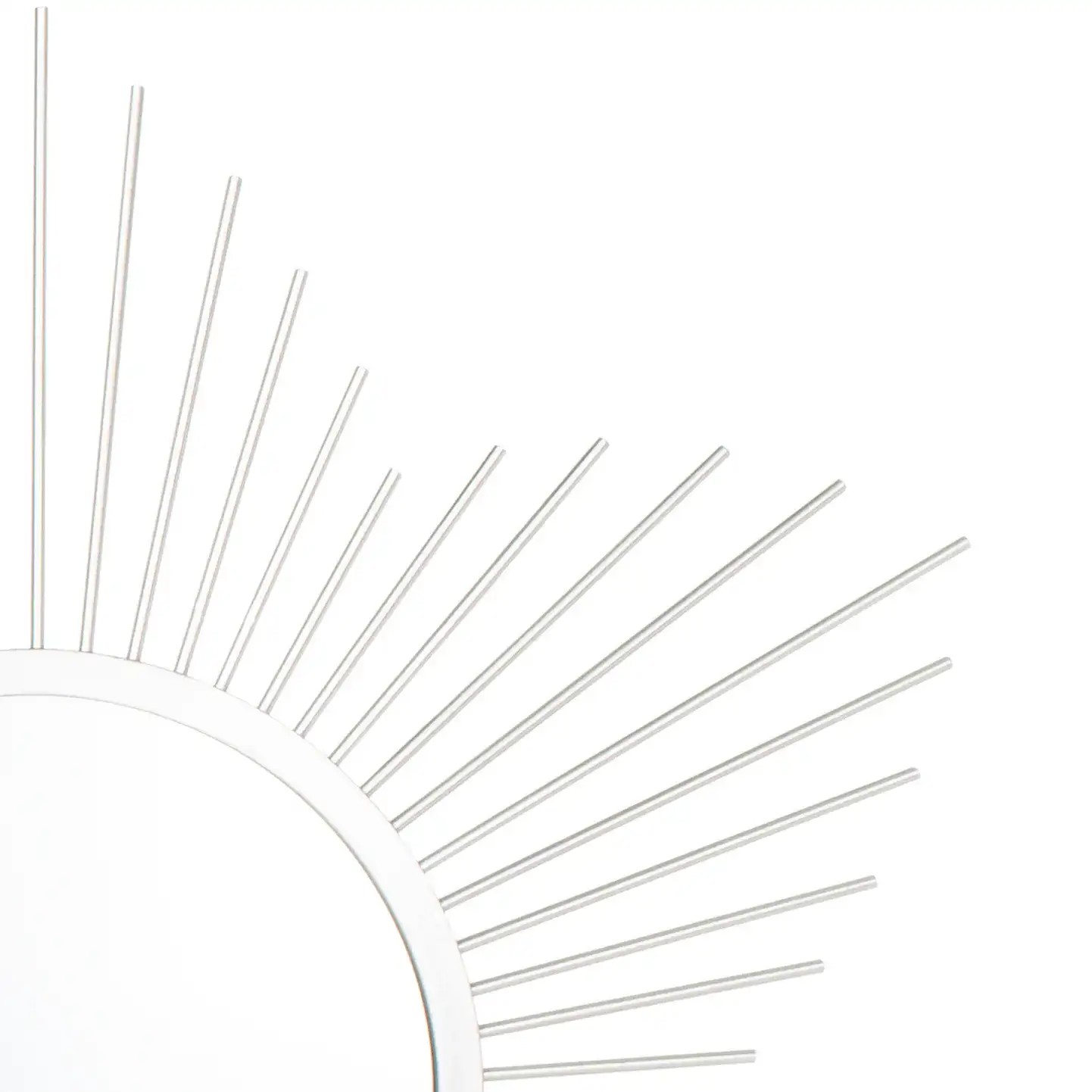 River Sunburst Mirror in Silver in a styled room