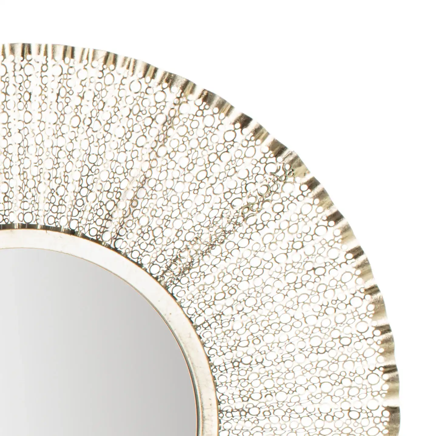 Foster Mirror in Gold in a styled room