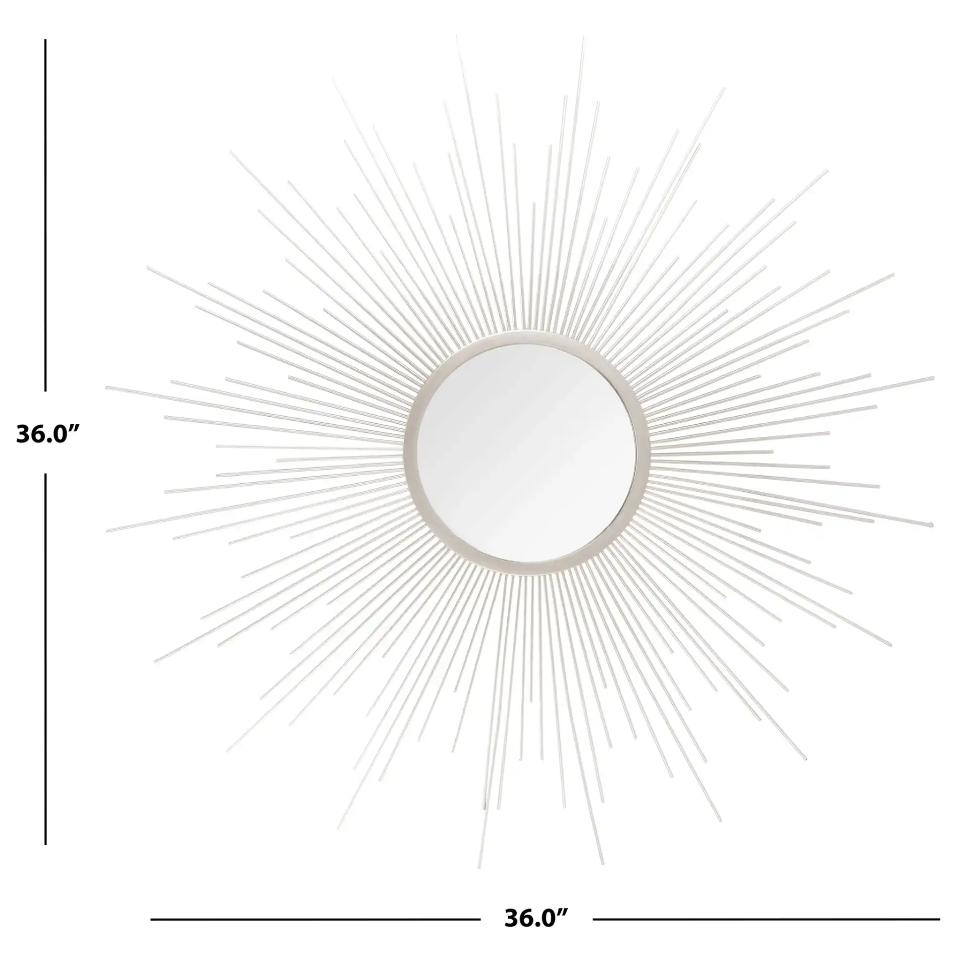 Madilyn Sunburst Mirror in Champagne, detail view