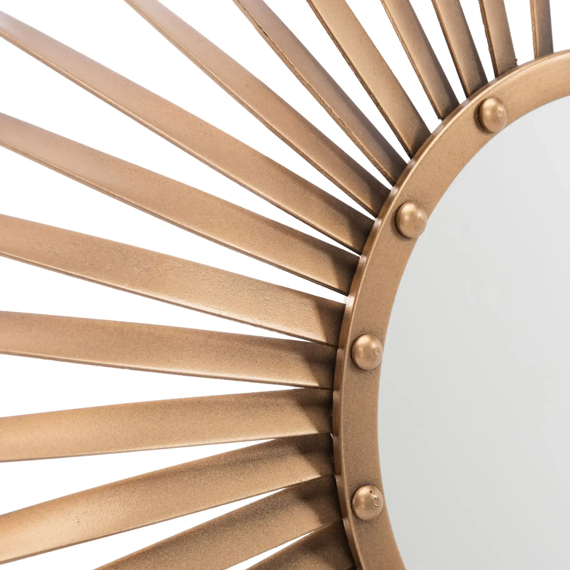 Lachlyn Sunburst Mirror in Gold in a styled room
