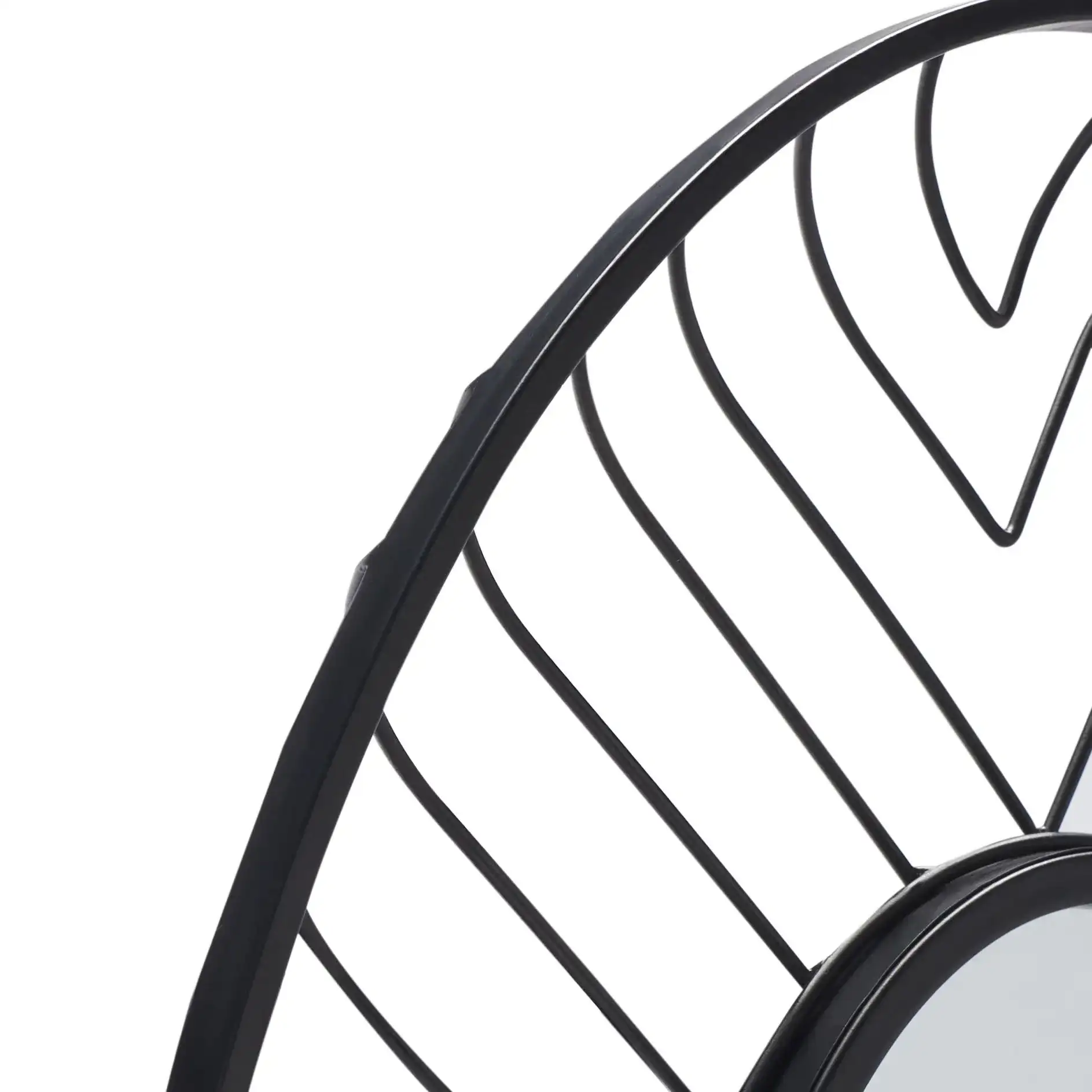 Tanra 26.75" Mirror in Black in a styled room