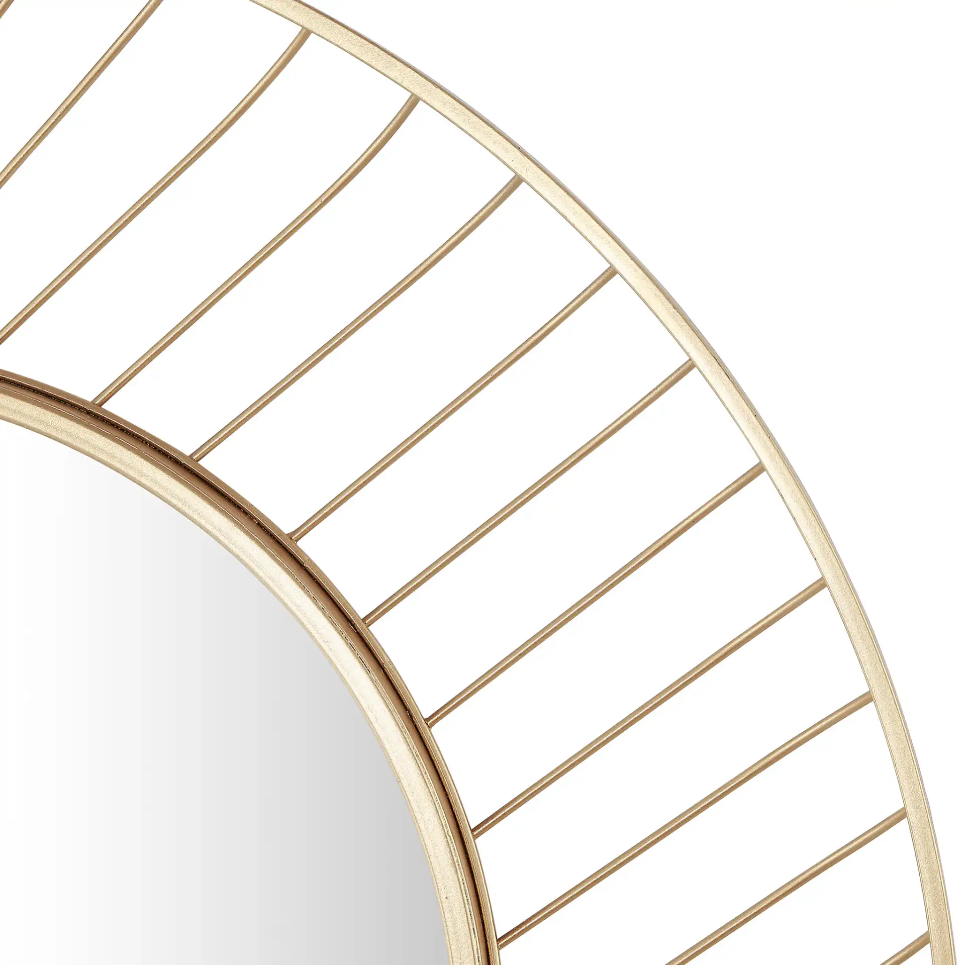 Fonna Mirror in Gold in a styled room