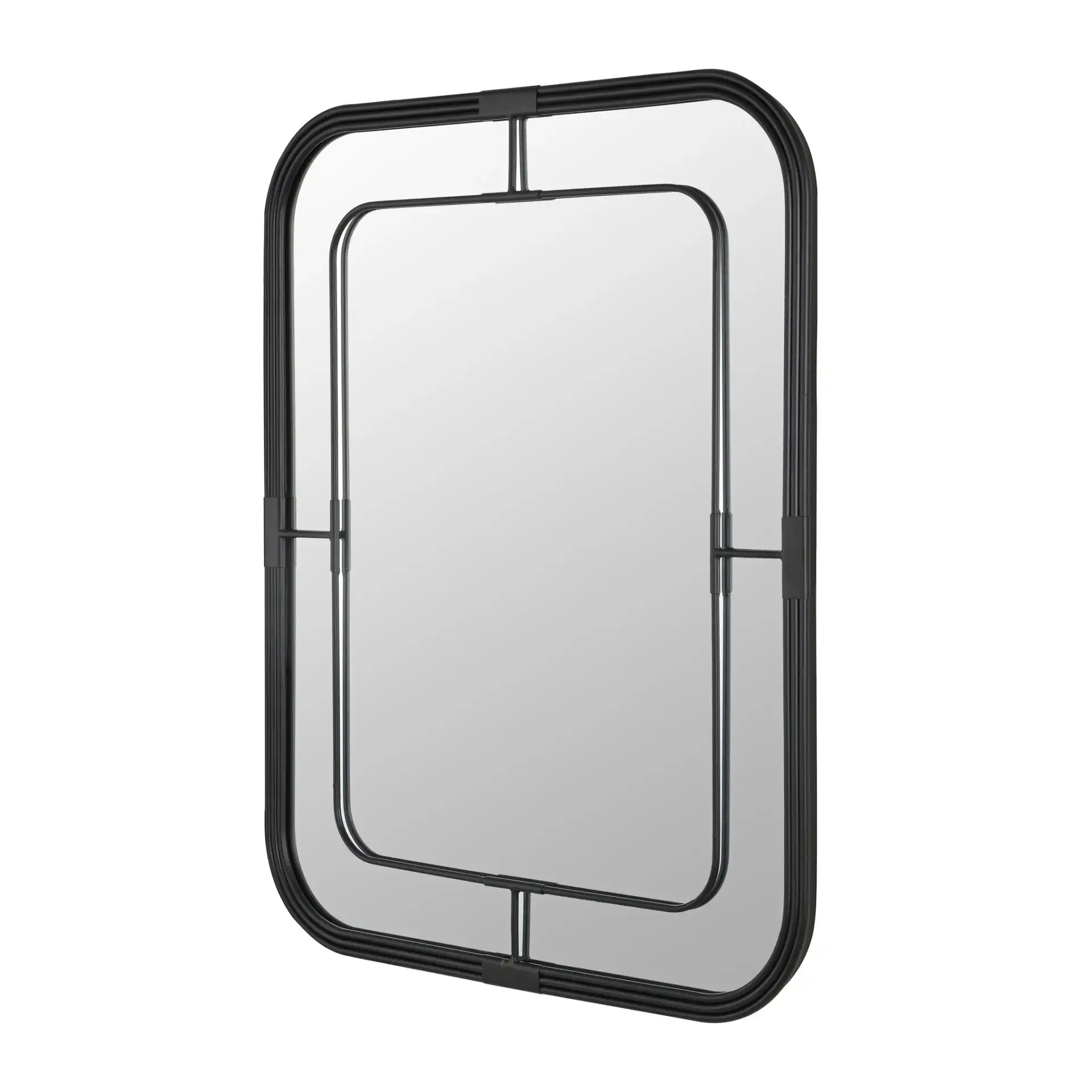 Silter 22-Inch Mirror in Black, detail view