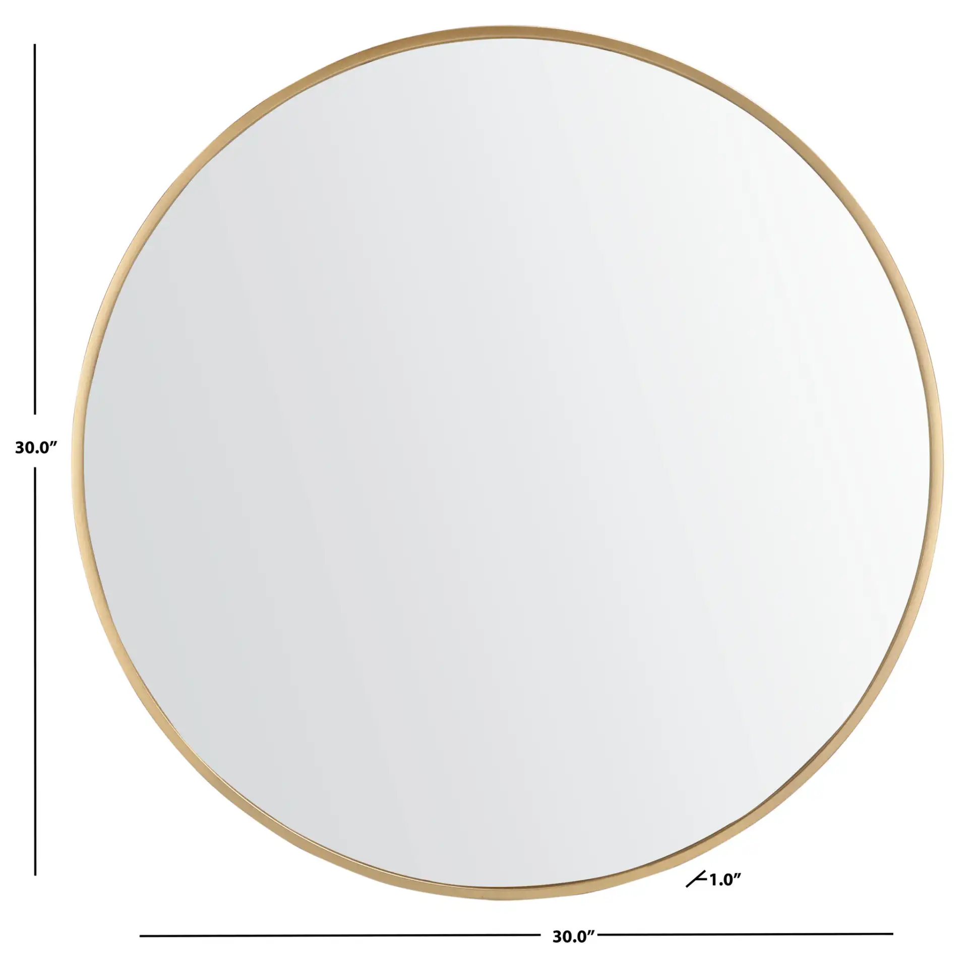Rinlon 30-Inch Mirror in Gold, detail view