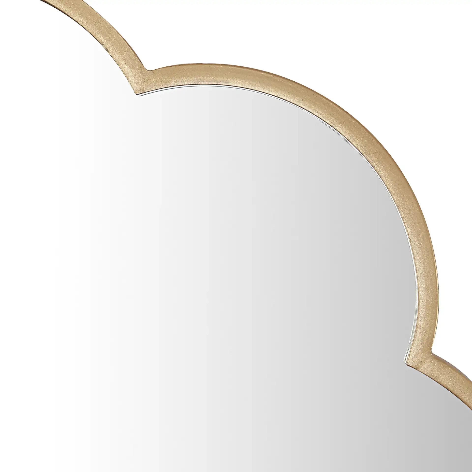 Kessli 28-Inch Mirror in Gold in a styled room