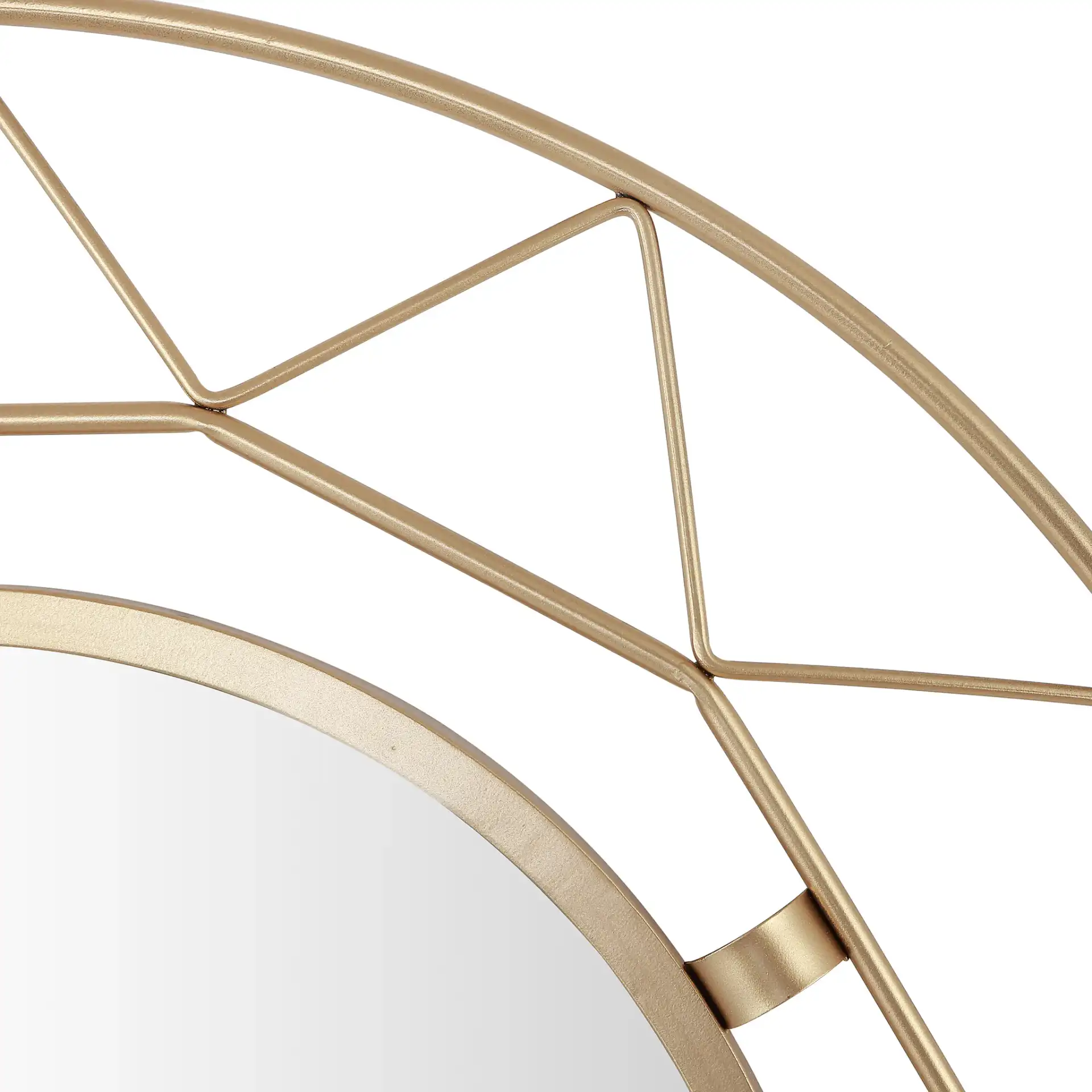 Cosria 30" Mirror in Gold in a styled room