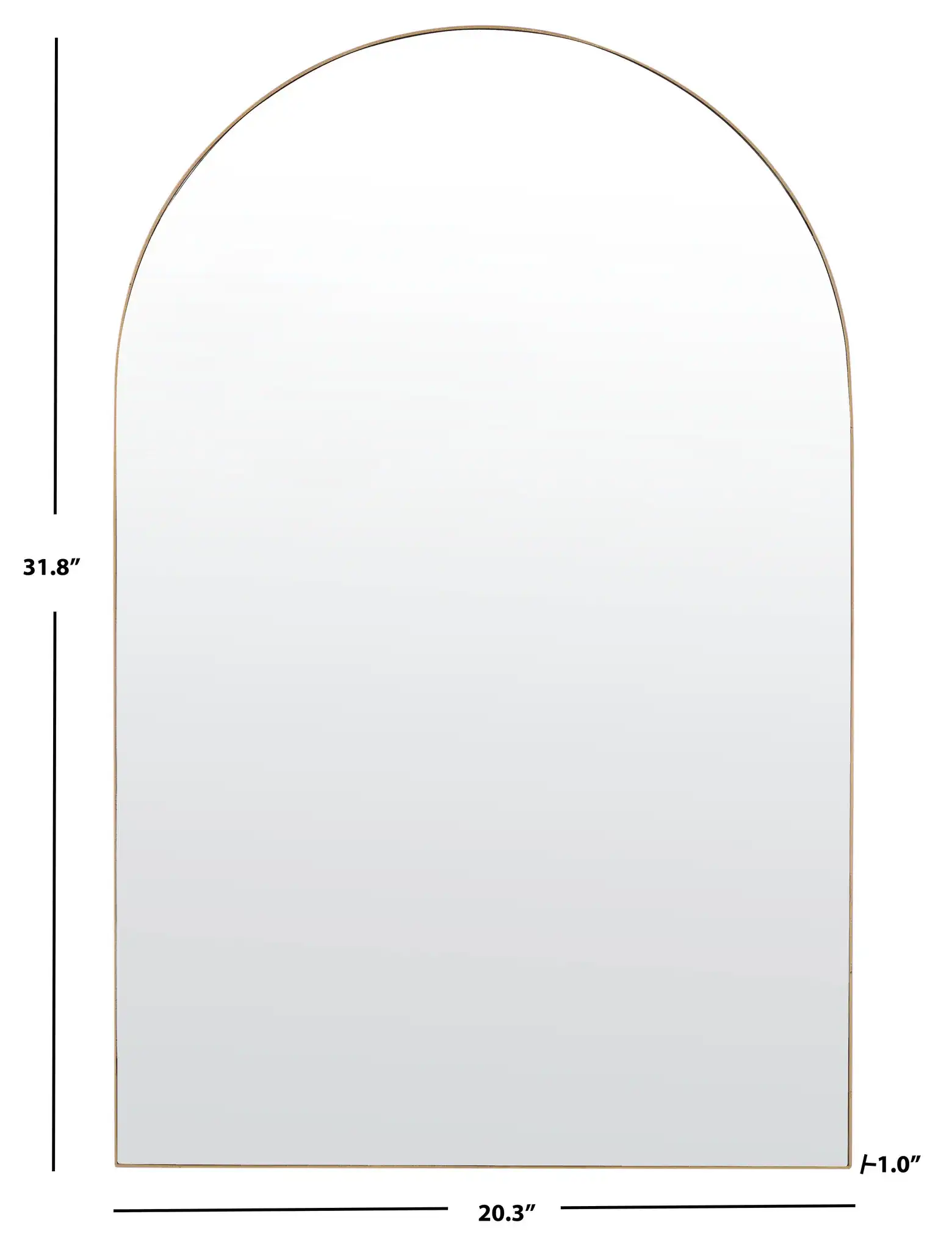 Jinla 20.25-Inch Mirror in Gold, detail view