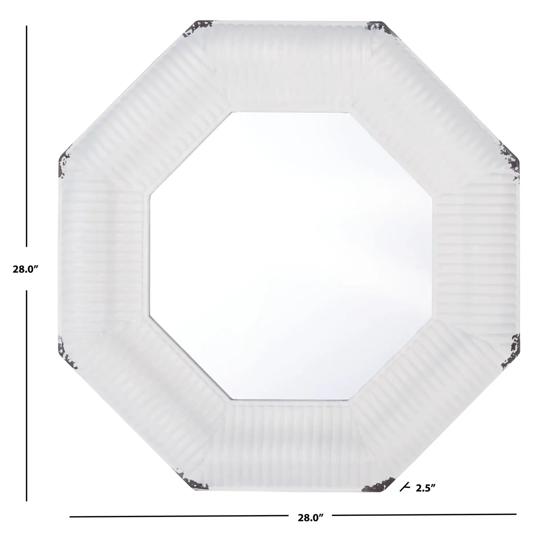 Imans Mirror in White, detail view