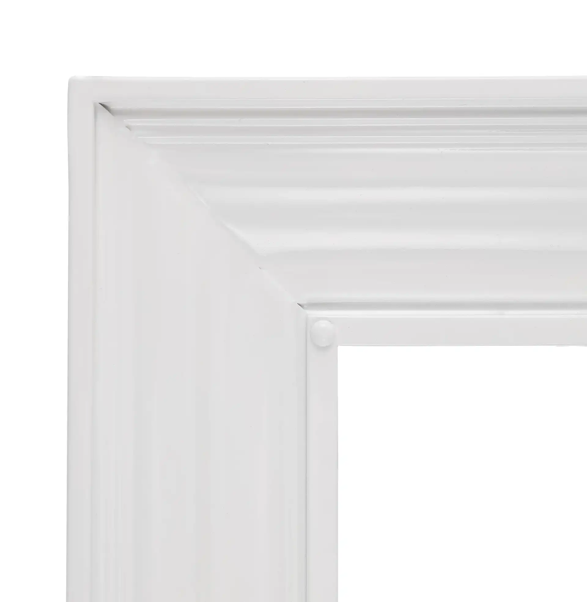 Linsa 24-Inch Mirror in White in a styled room