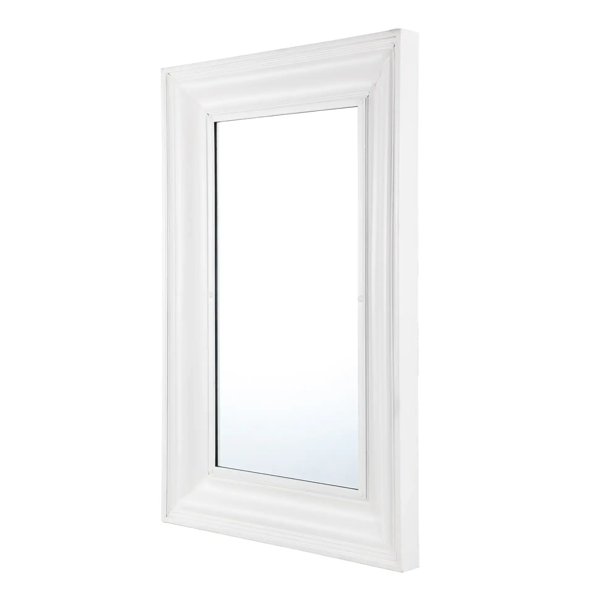 Linsa 24-Inch Mirror in White, detail view