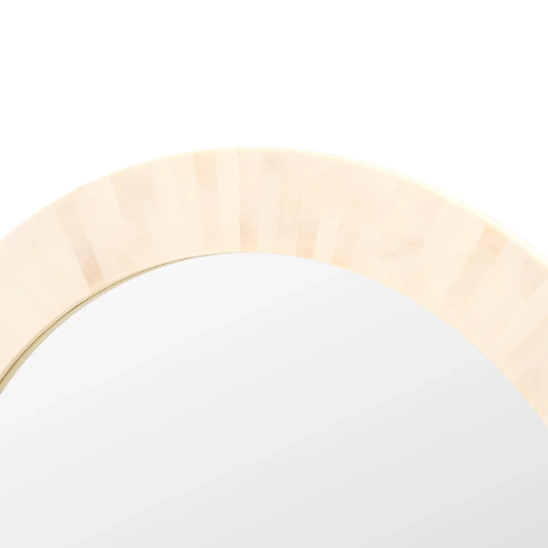 Sabi Mirror in Antique Ivory / Faux Bone in a styled room