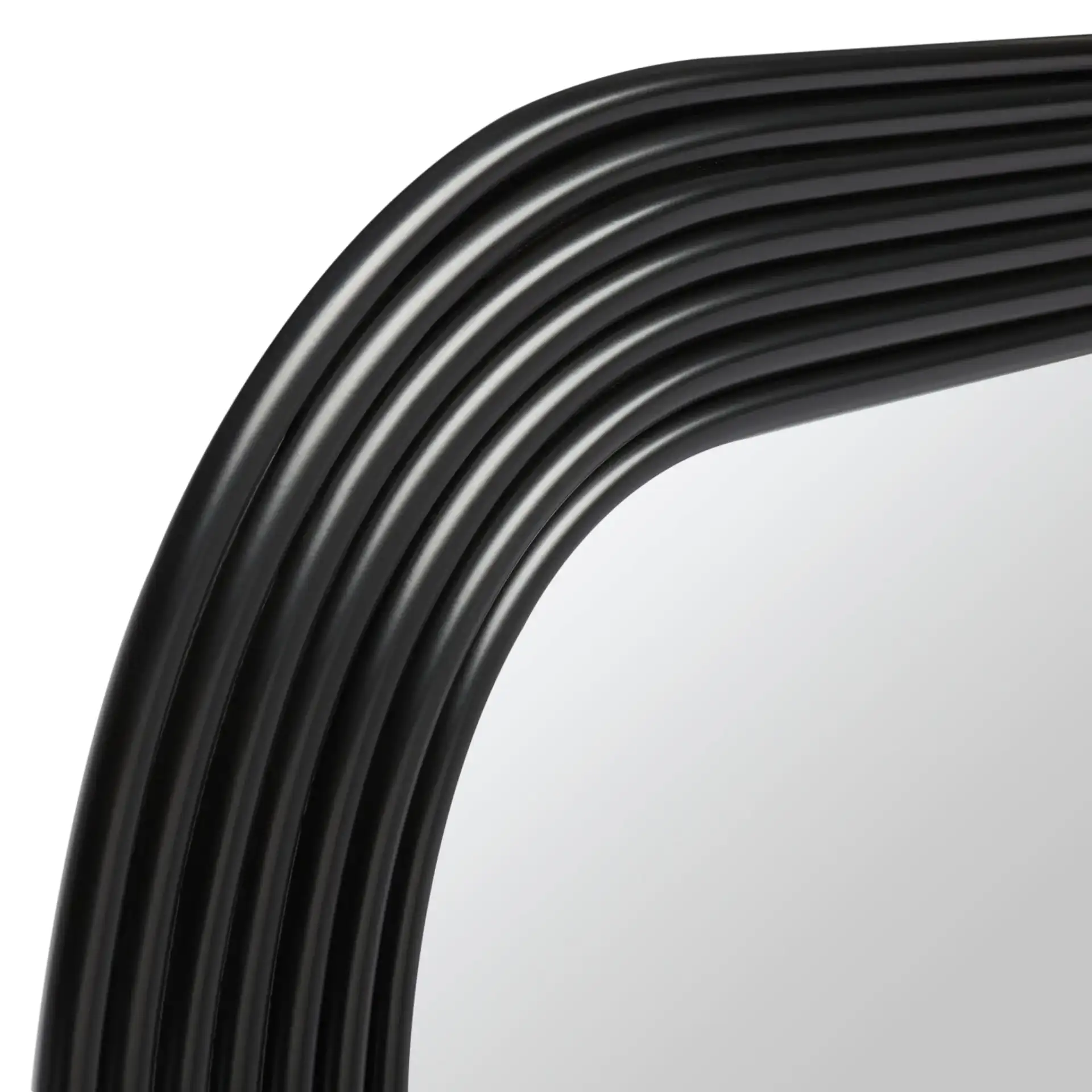 Ahna 24.5-Inch Mirror in Black in a styled room