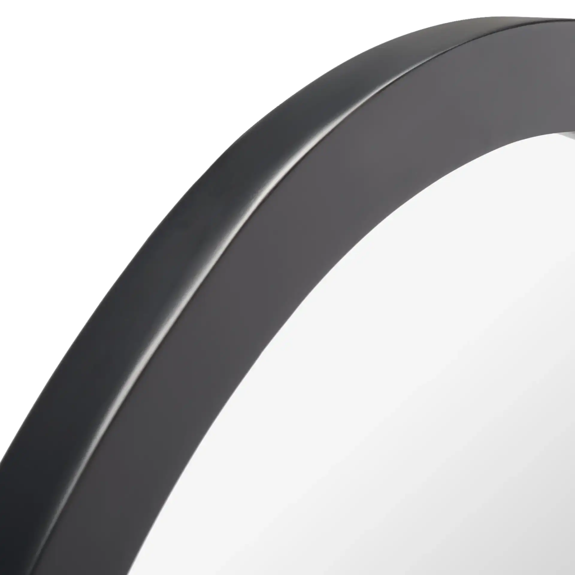 Deonna Mirror in Black / Natural in a styled room