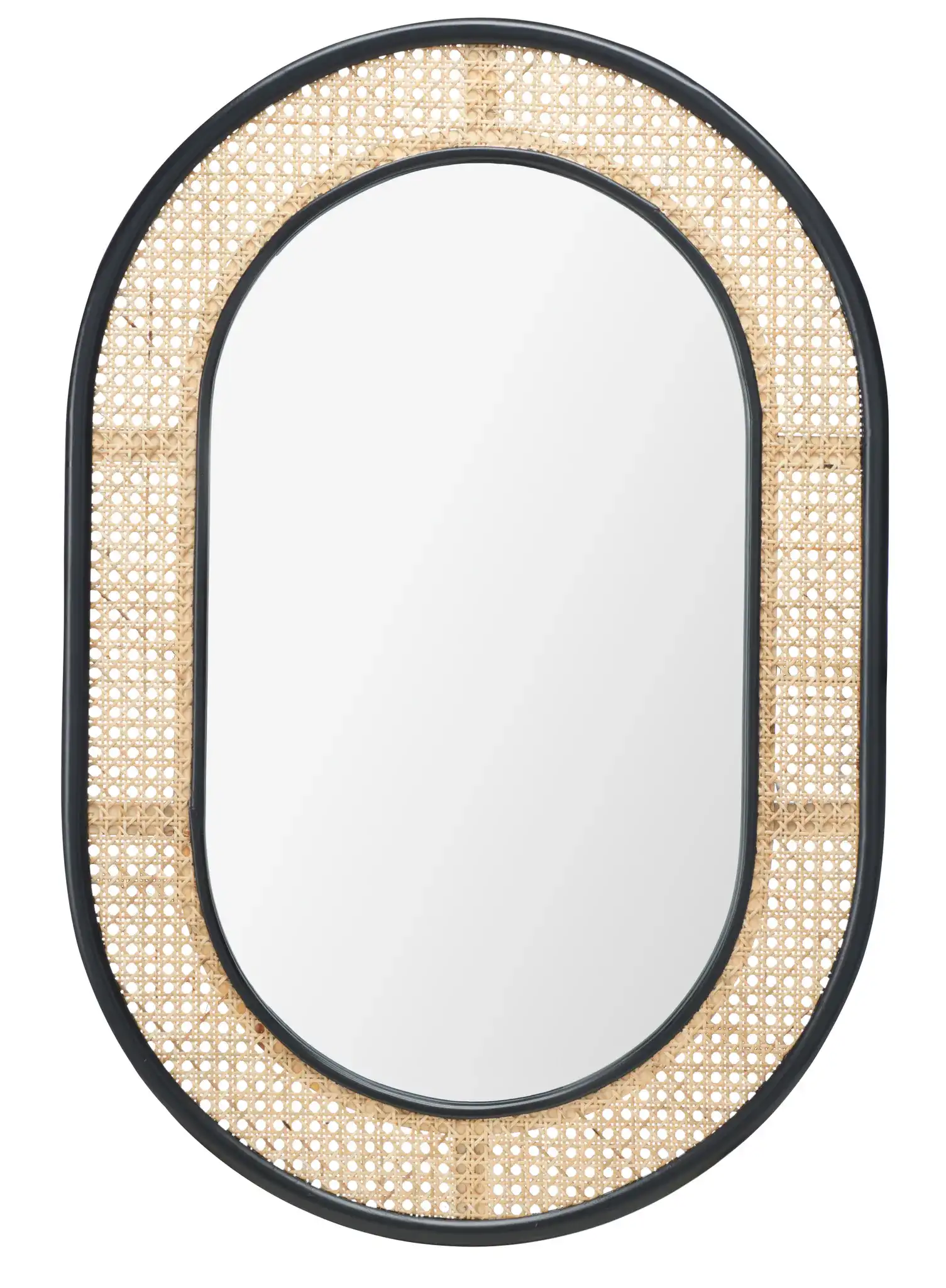 Cayce Mirror in Black / Natural