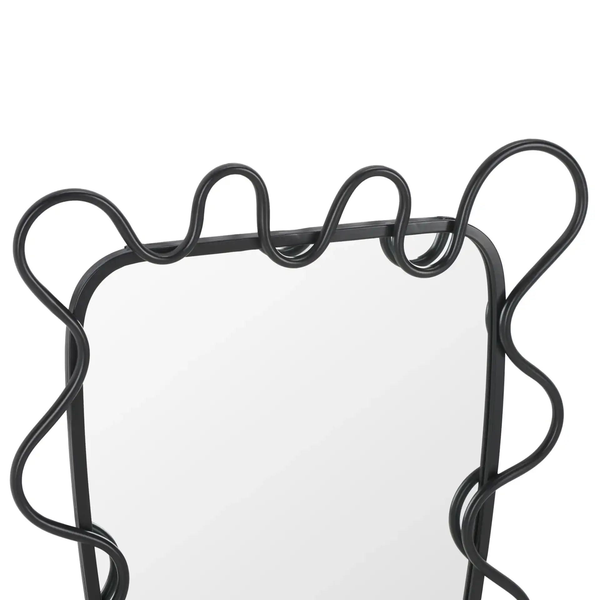Nova 24" Mirror in Black in a styled room