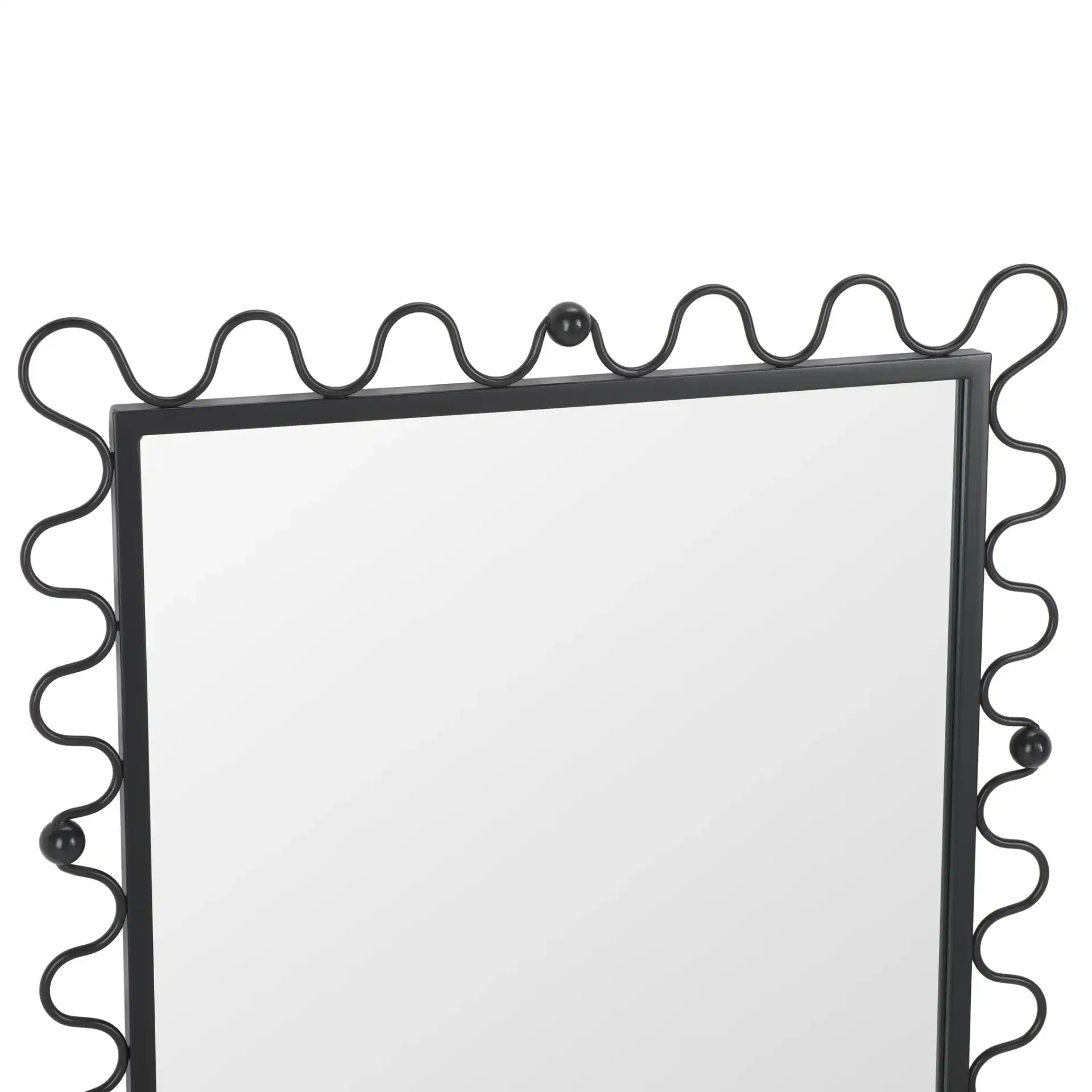 Cinq 24-Inch Mirror in Black in a styled room