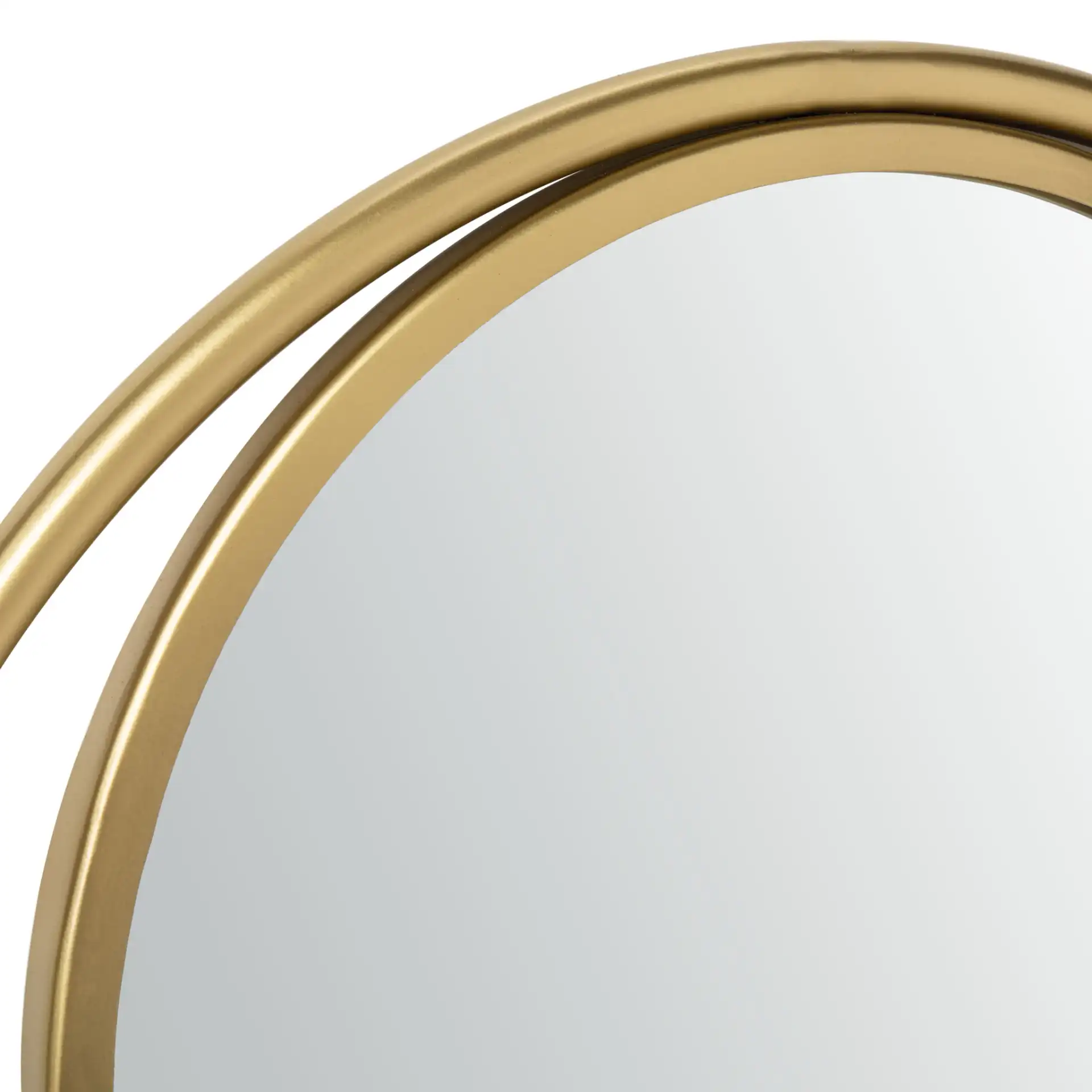 Wonder Mirror in Brushed Brass in a styled room