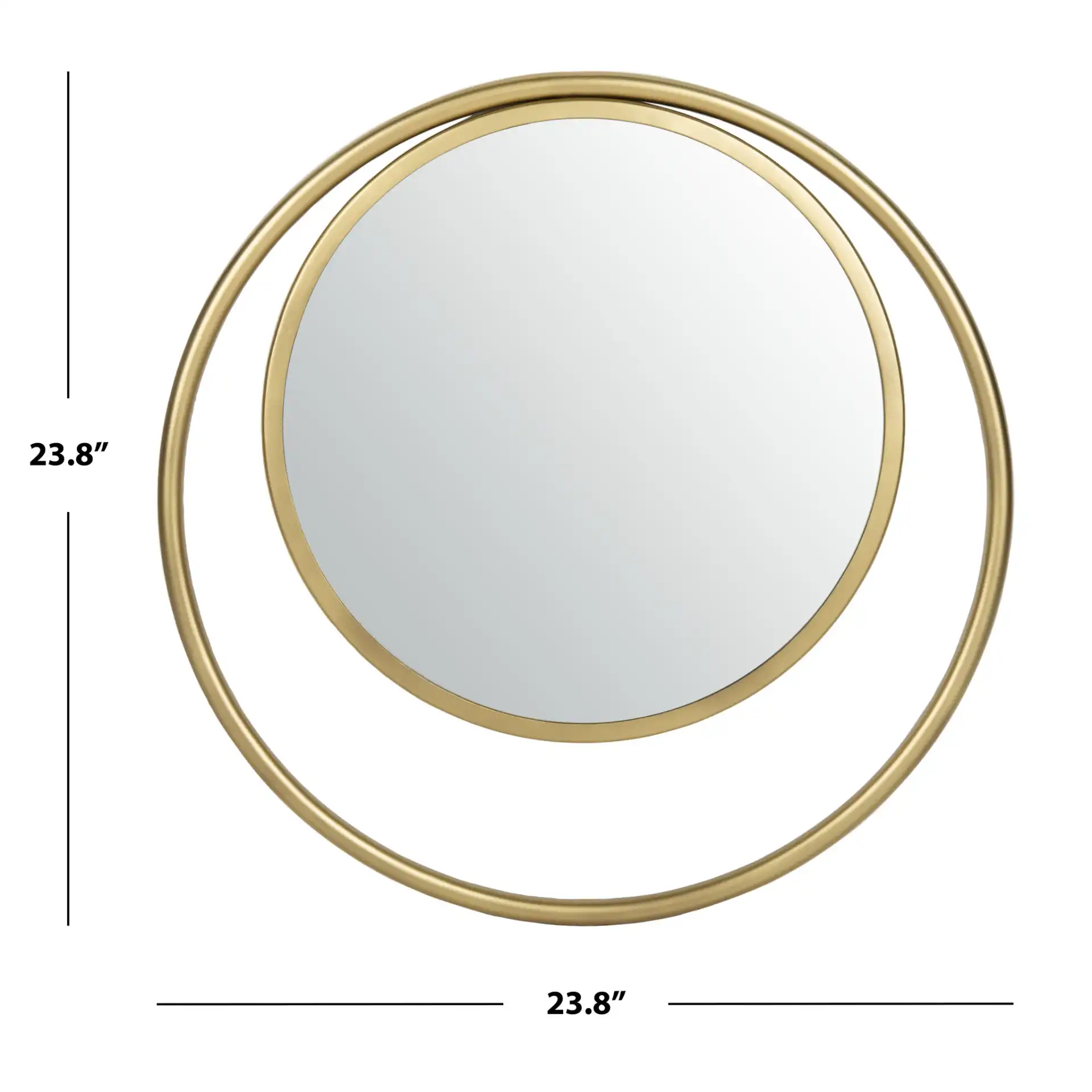 Wonder Mirror in Brushed Brass, detail view