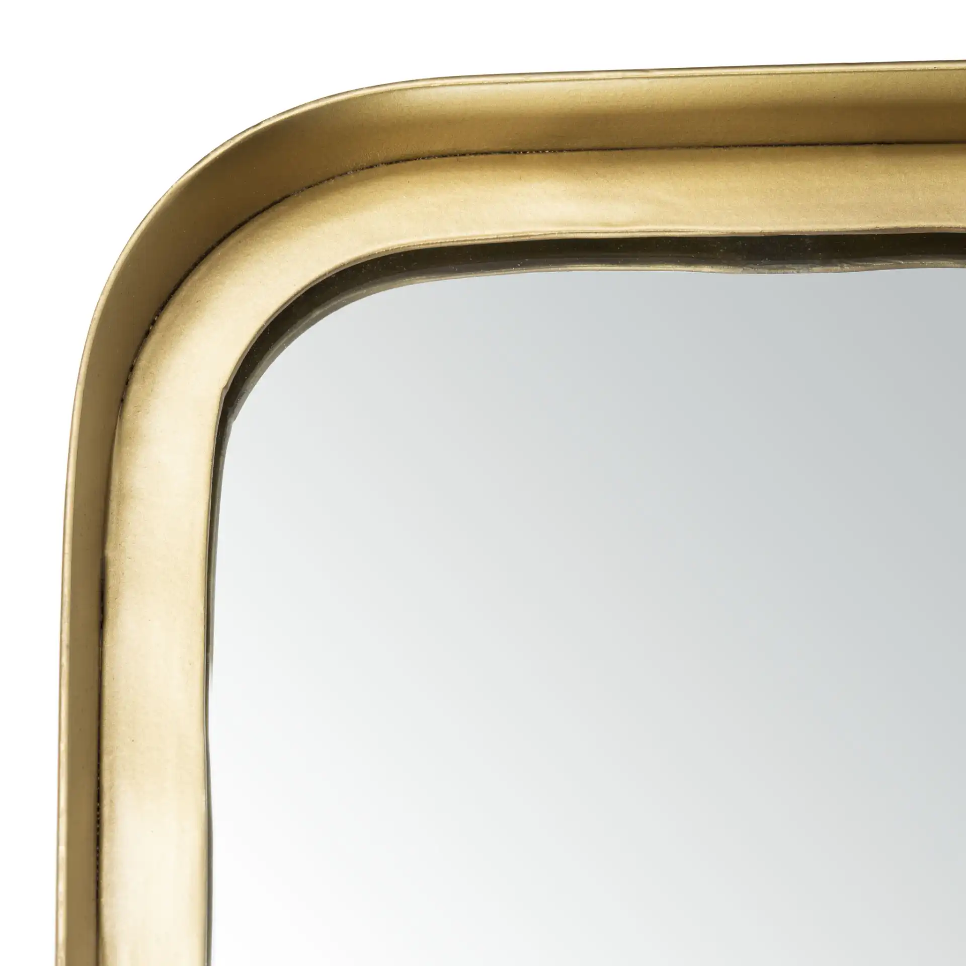 Alta Mirror in Brushed Brass in a styled room