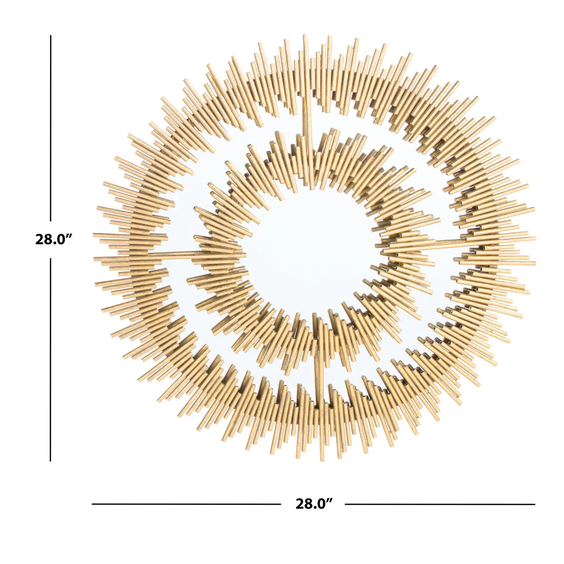 Kalani Mirror in Gold Foil, detail view