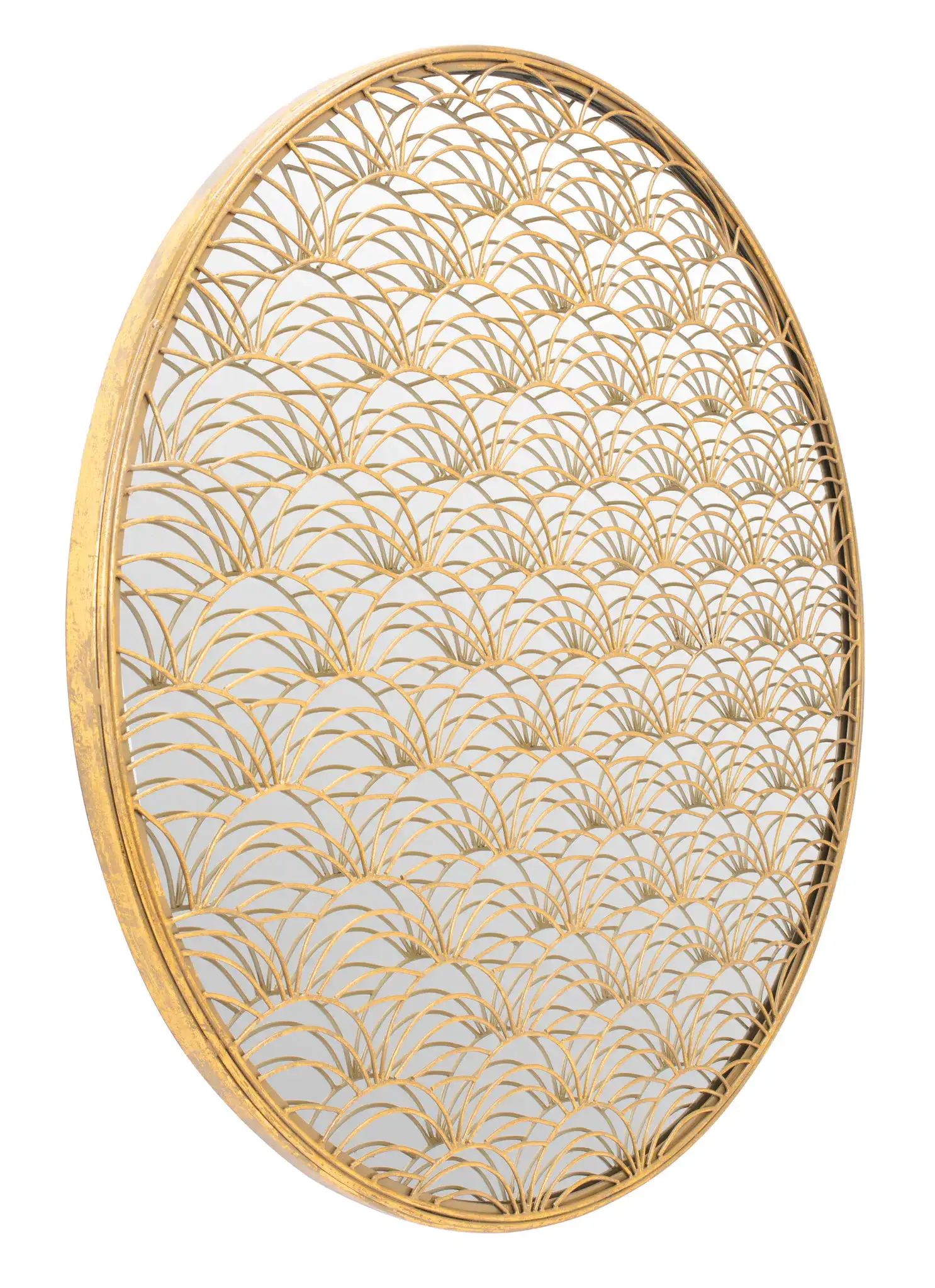 Chanti Mirror in Gold Foil, detail view